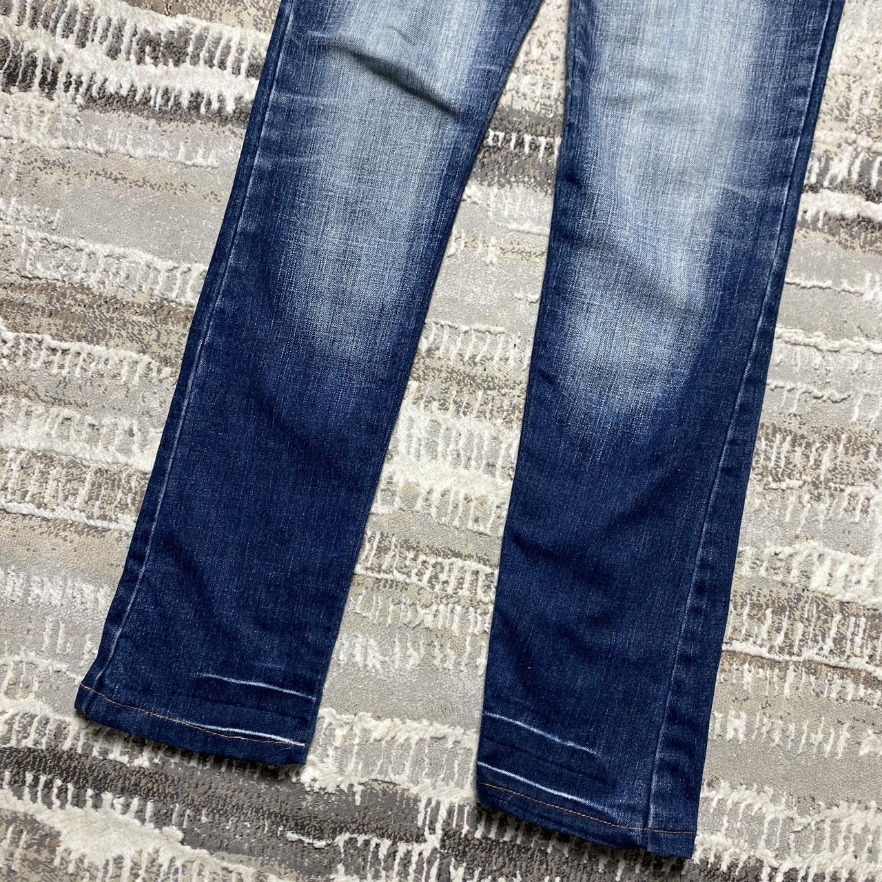 Japanese Brand 00s Style Washed Slim Jeans Navy 27" Size 27" / US 4 / IT 40 - 5 Thumbnail