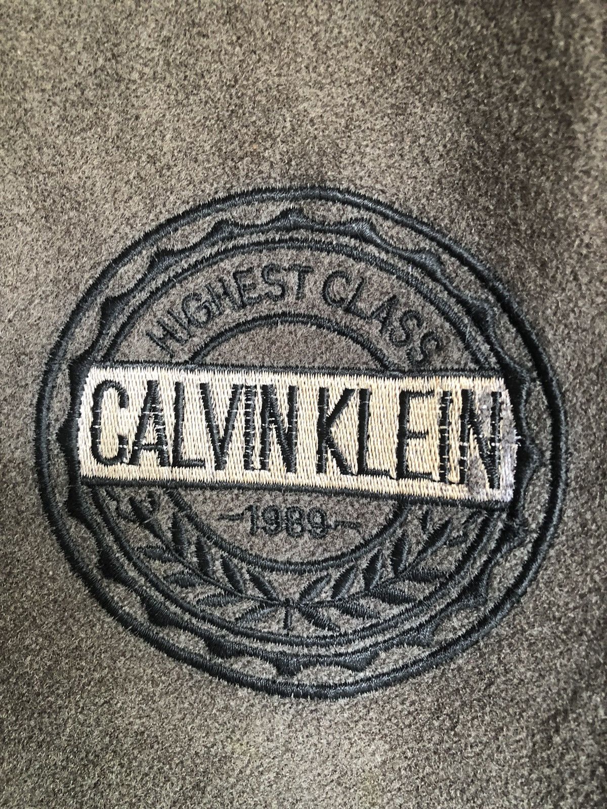Calvin Klein × Japanese Brand × Vintage Vintage Calvin Klein Sport Varsity Half Leather Jacket Size US L / EU 52-54 / 3 - 9 Thumbnail