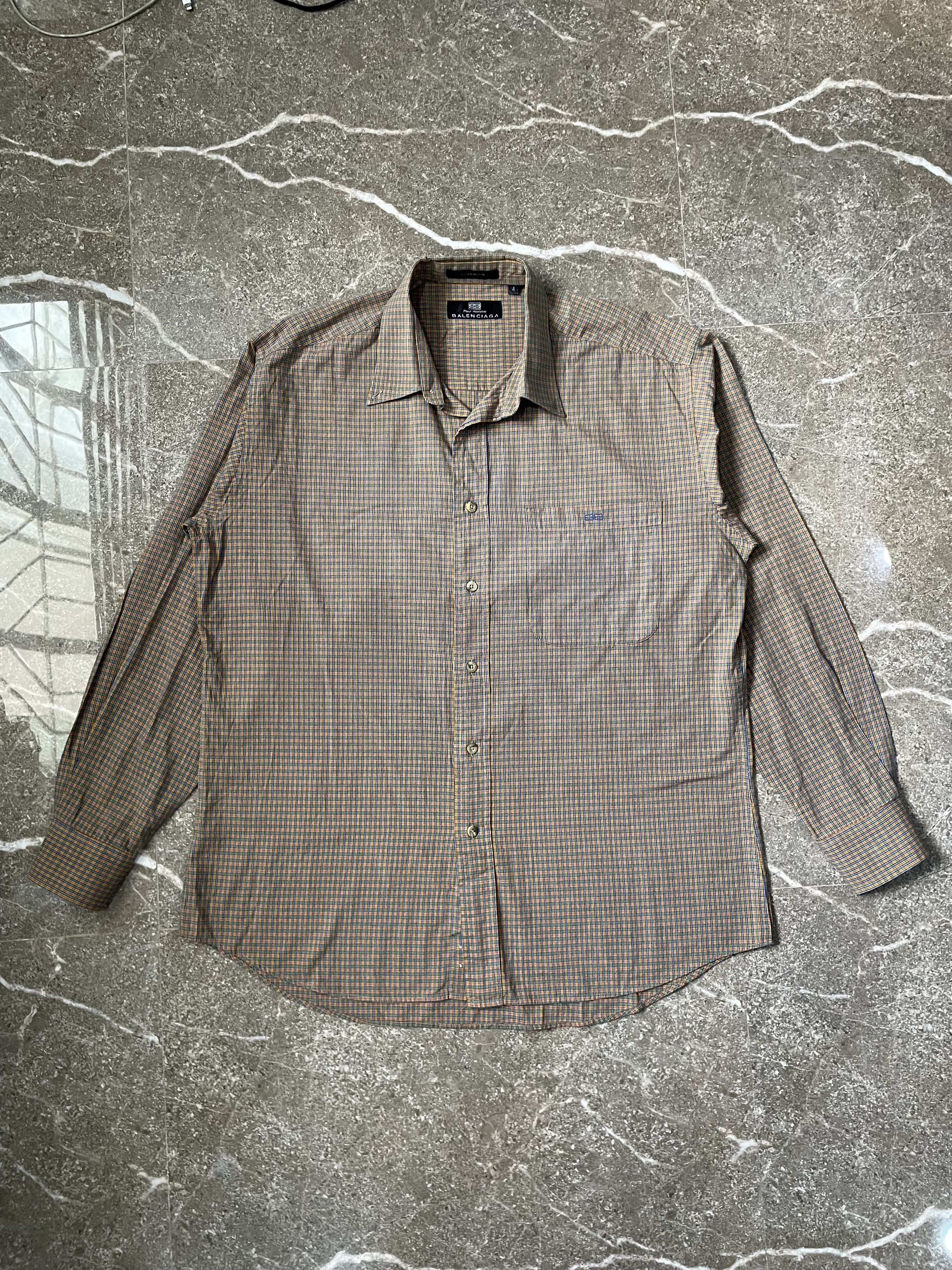 Vintage Balenciaga - Bb Logo - Button Up Long sleeve