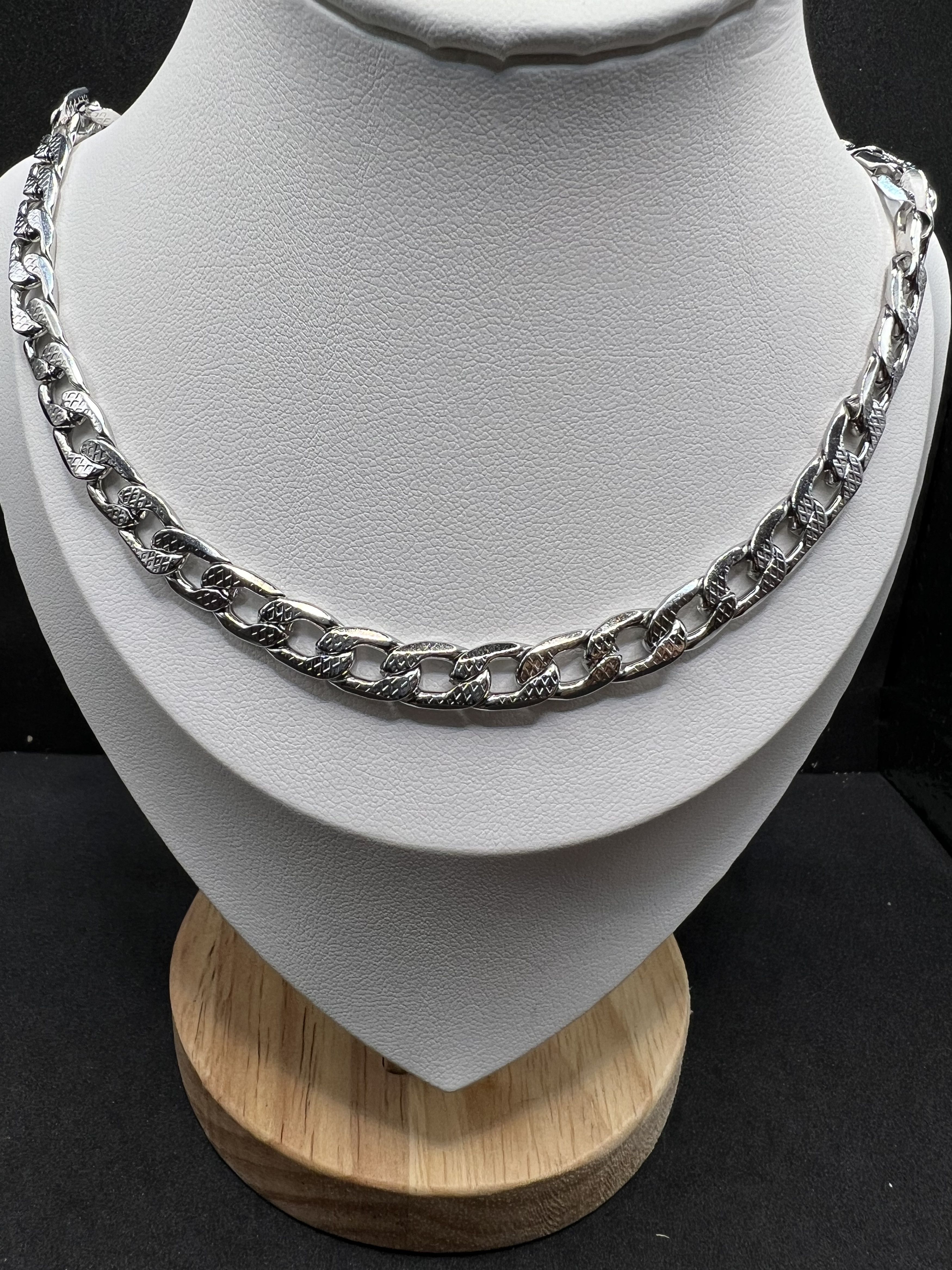 Other Silver Cuban Chain Necklace Size ONE SIZE - 3 Thumbnail
