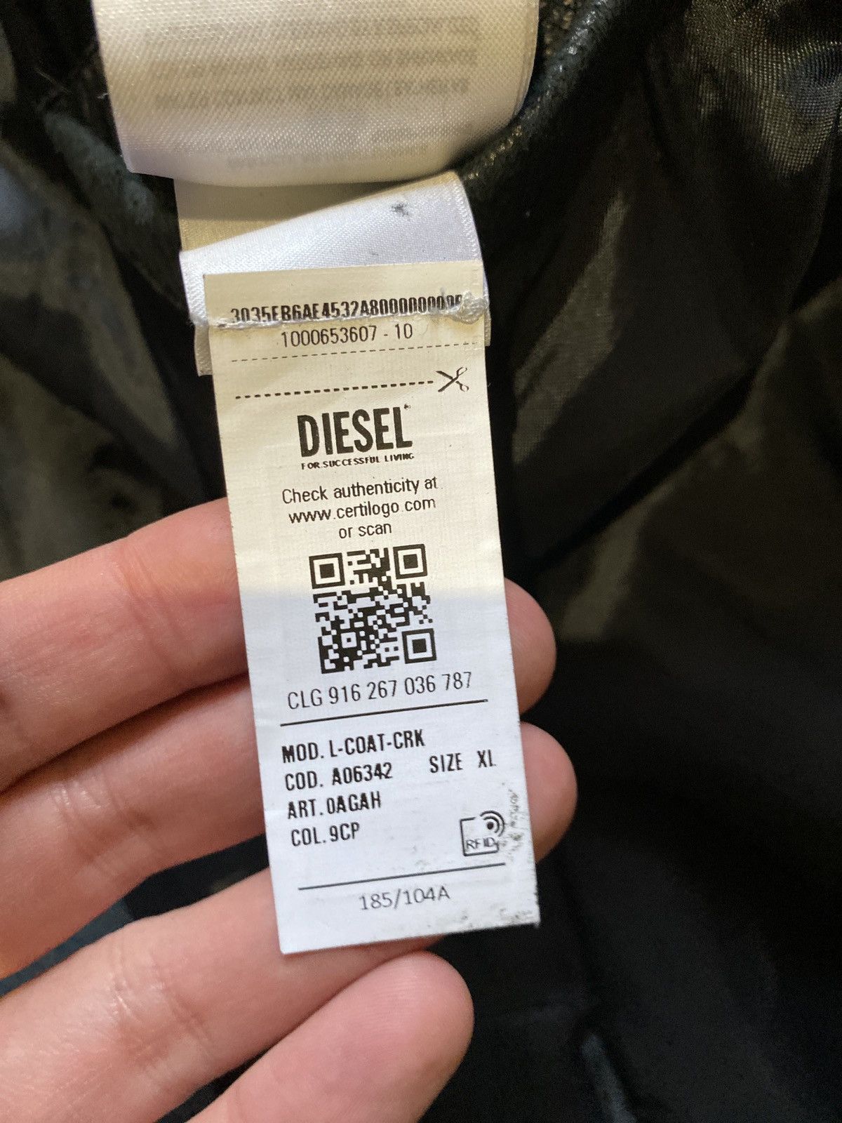 Diesel Diesel L COAT CRK Size US XL / EU 56 / 4 - 4 Thumbnail