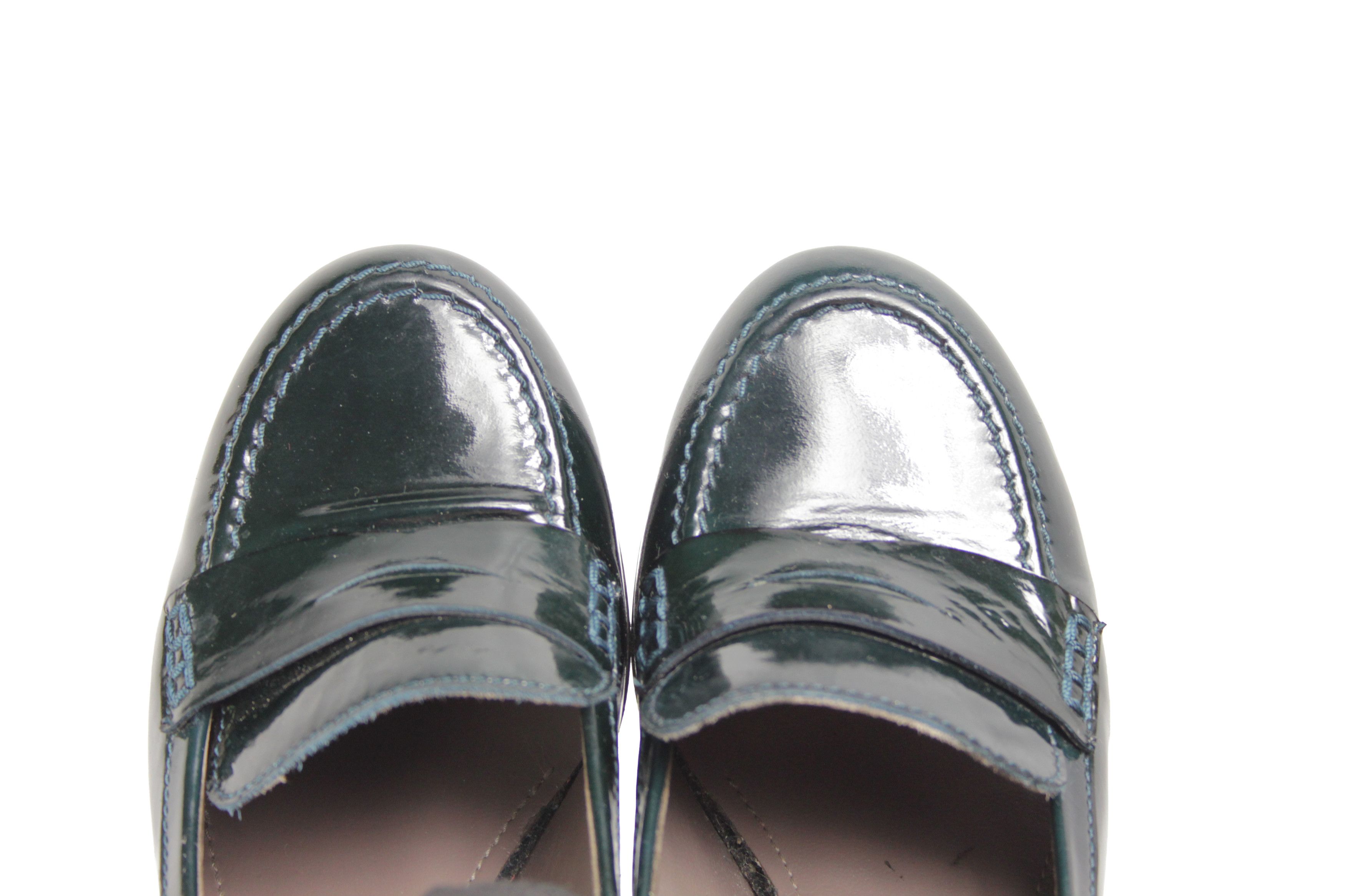 Jil Sander Patent Leather Y2K Heeled Loafers Size US 8 / IT 38 - 6 Thumbnail