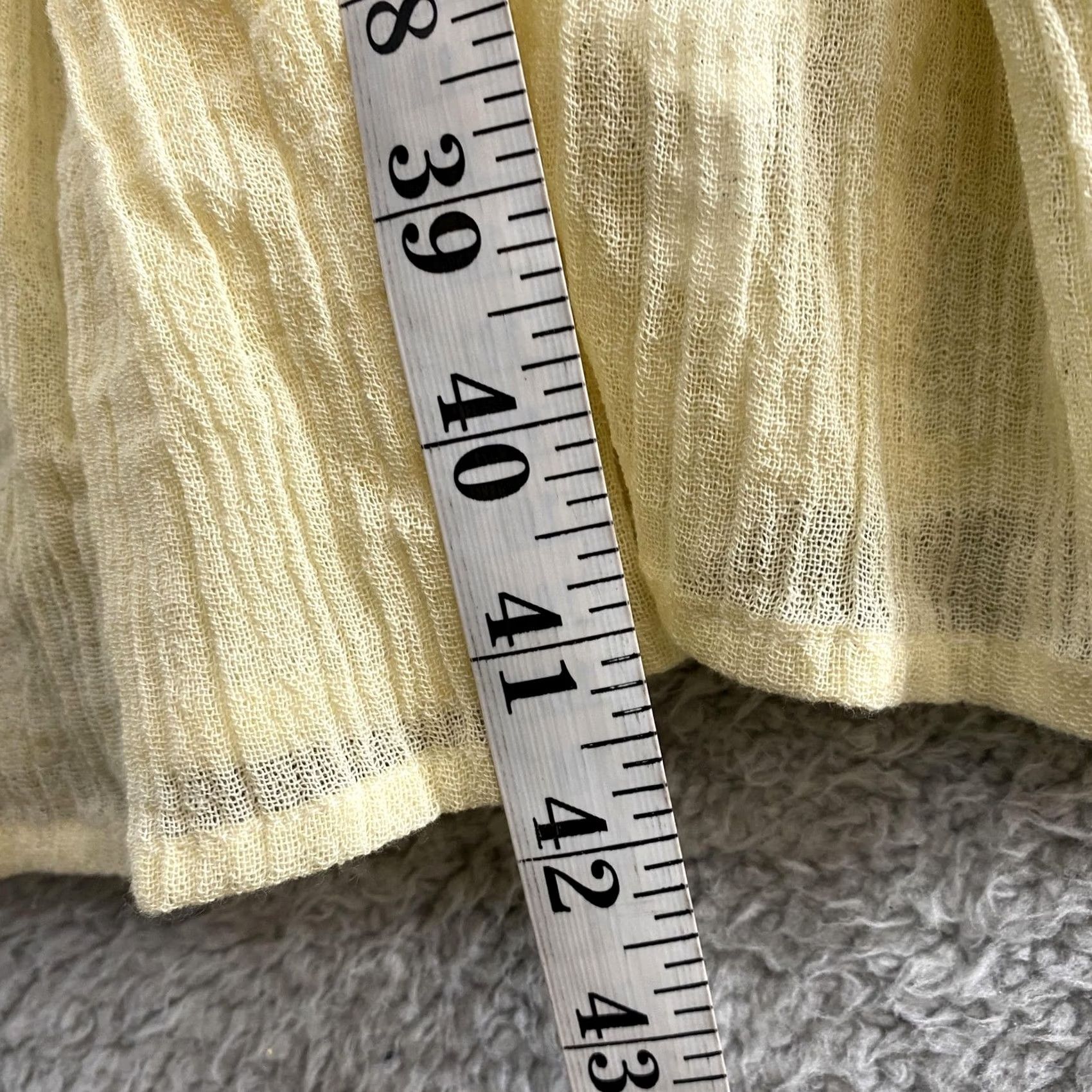 PrettyLittleThing PrettyLittleThing Top Skirt Set Womens US 6 Yellow Bardot Gauze Crop Ruched Off the Shoulder Lightweight Set 2 Piece Casual Party/Cocktail 90s? Size M / US 6-8 / IT 42-44 - 7 Thumbnail