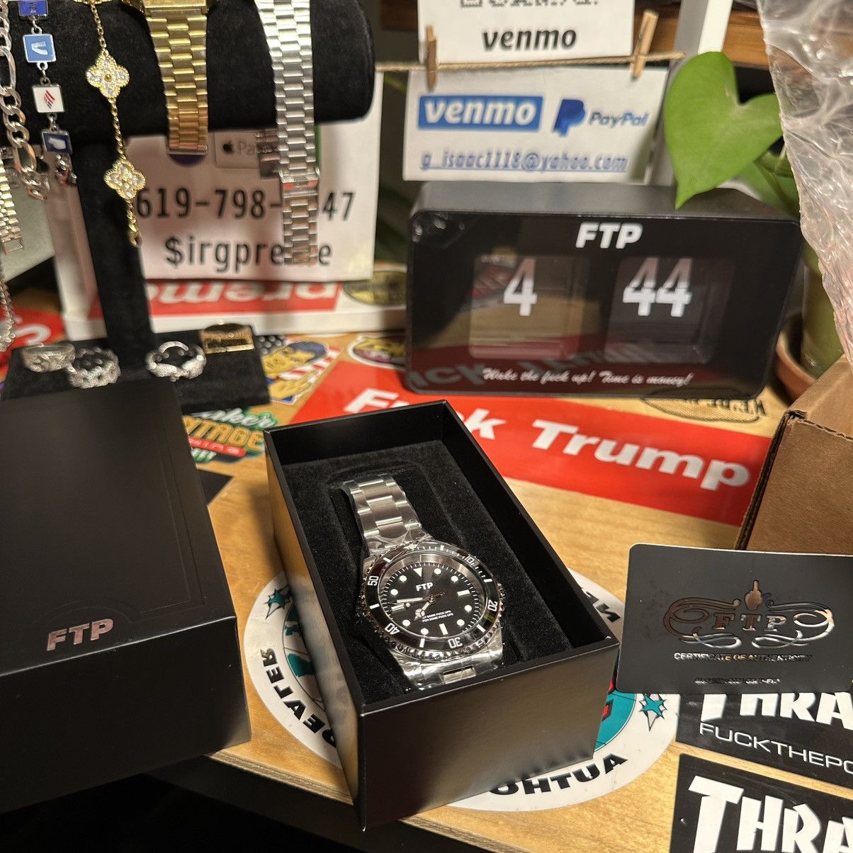 Fuck The Population FTP movement time piece 2025 bsfu ftp DS. Sealed Size ONE SIZE - 7 Thumbnail