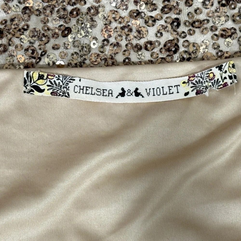 Other Chelsea & Violet Gold Sequin Skirt Size 29" - 3 Thumbnail
