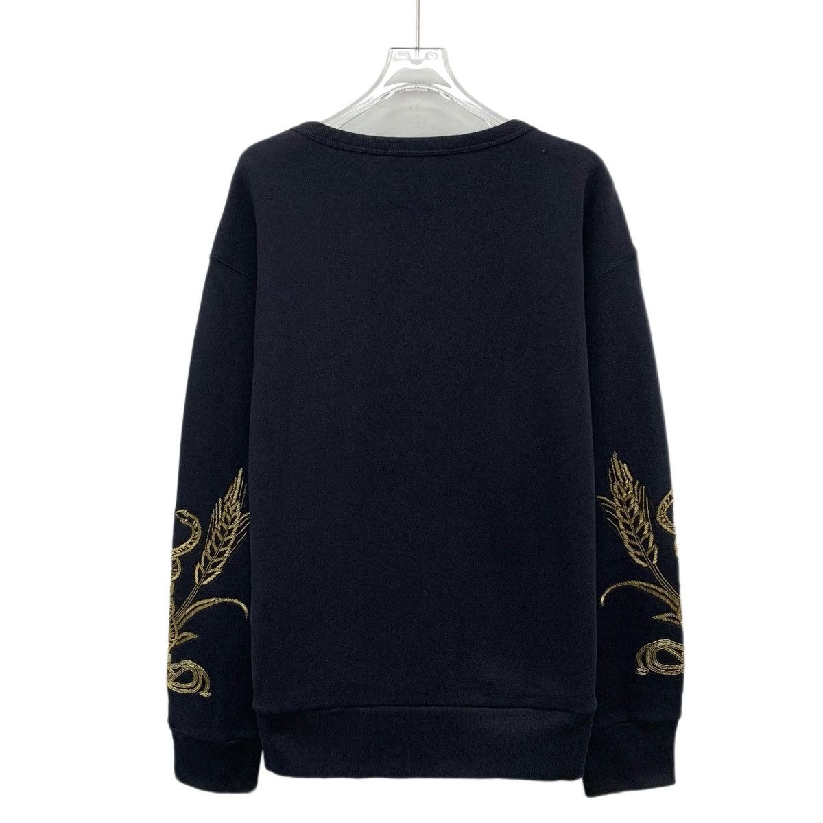 Gucci Gucci Black Logo Printed Cotton Crew Neck Sweatshirt K26WX Size S / US 4 / IT 40 - 2 Thumbnail