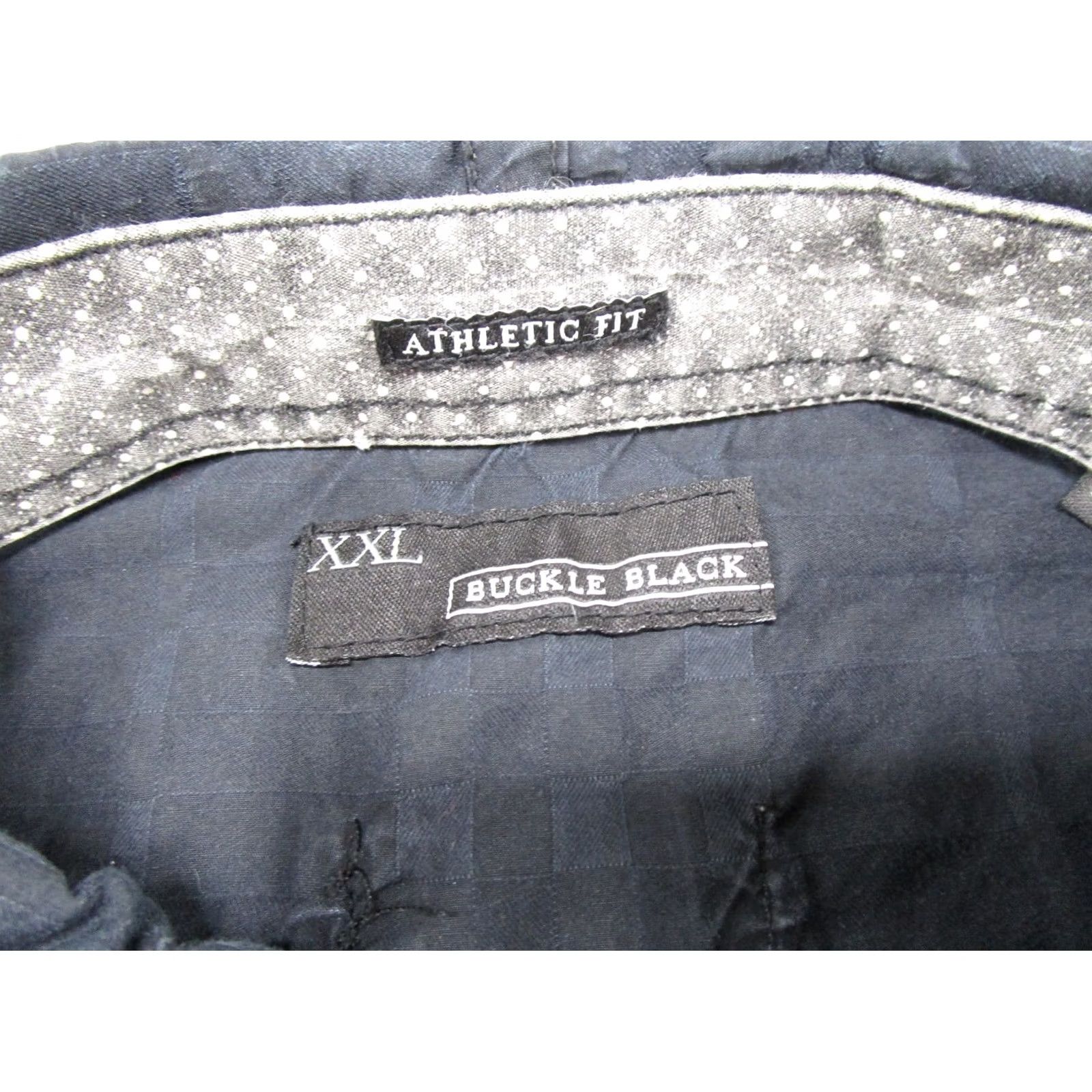 Buckle Black Buckle Black Shirt Men's 2XL Black Cotton Athletic Fit Button-Up Collared Short Description: uses keywords from title structure Size US XXL / EU 58 / 5 - 2 Thumbnail