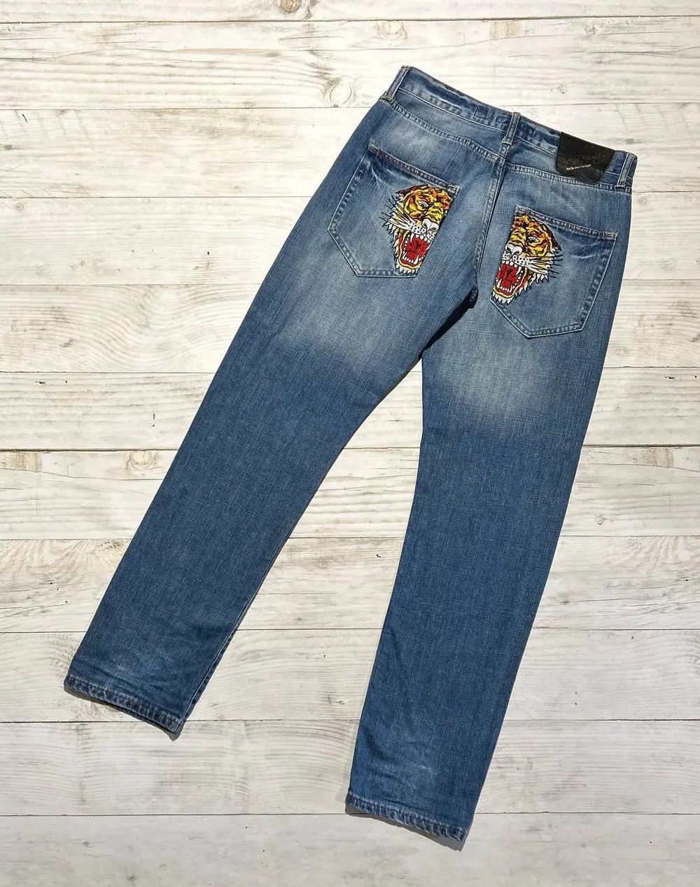 Ed Hardy Ed Hardy By Christian Audigier Denim Jeans Tiger Japan Y2K Size US 31 - 1 Thumbnail