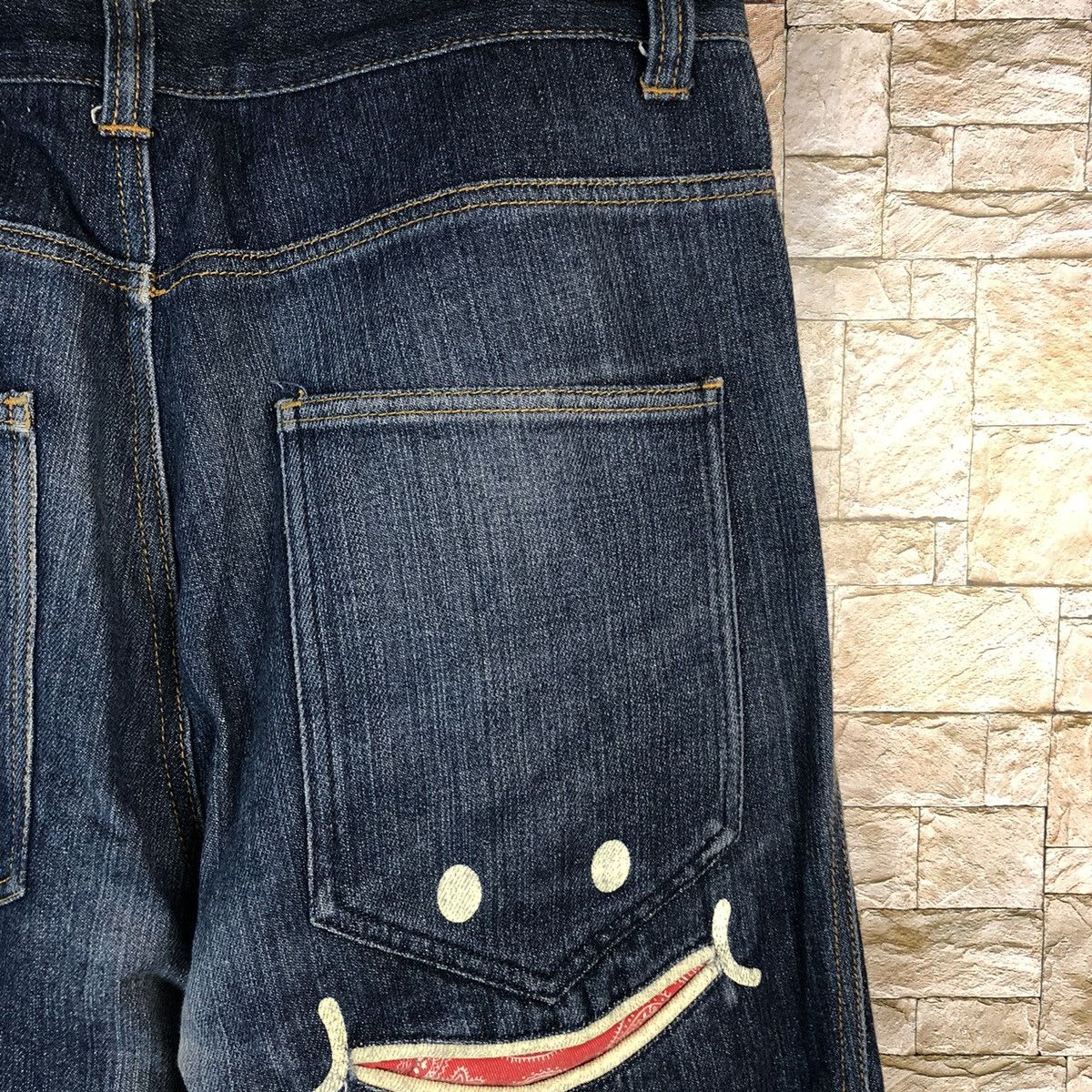 Japanese Brand Up Start Made Smile Blue Denim like kapital Pants #A954 Size US 30 / EU 46 - 16 Thumbnail