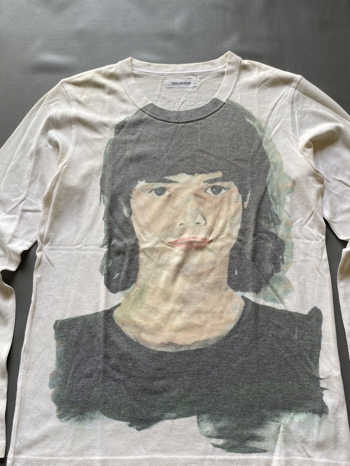 Japanese Brand GUELL MUSTARD Over Print Longsleeve Tshirt Size US M / EU 48-50 / 2 - 2 Thumbnail