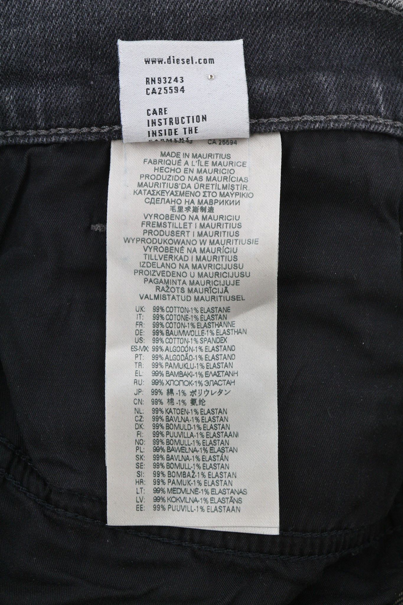 Diesel D-MIHTRY 0ELAX W32/L34 Straight Black Logo Jeans 40189 Size US 32 / EU 48 - 10 Thumbnail