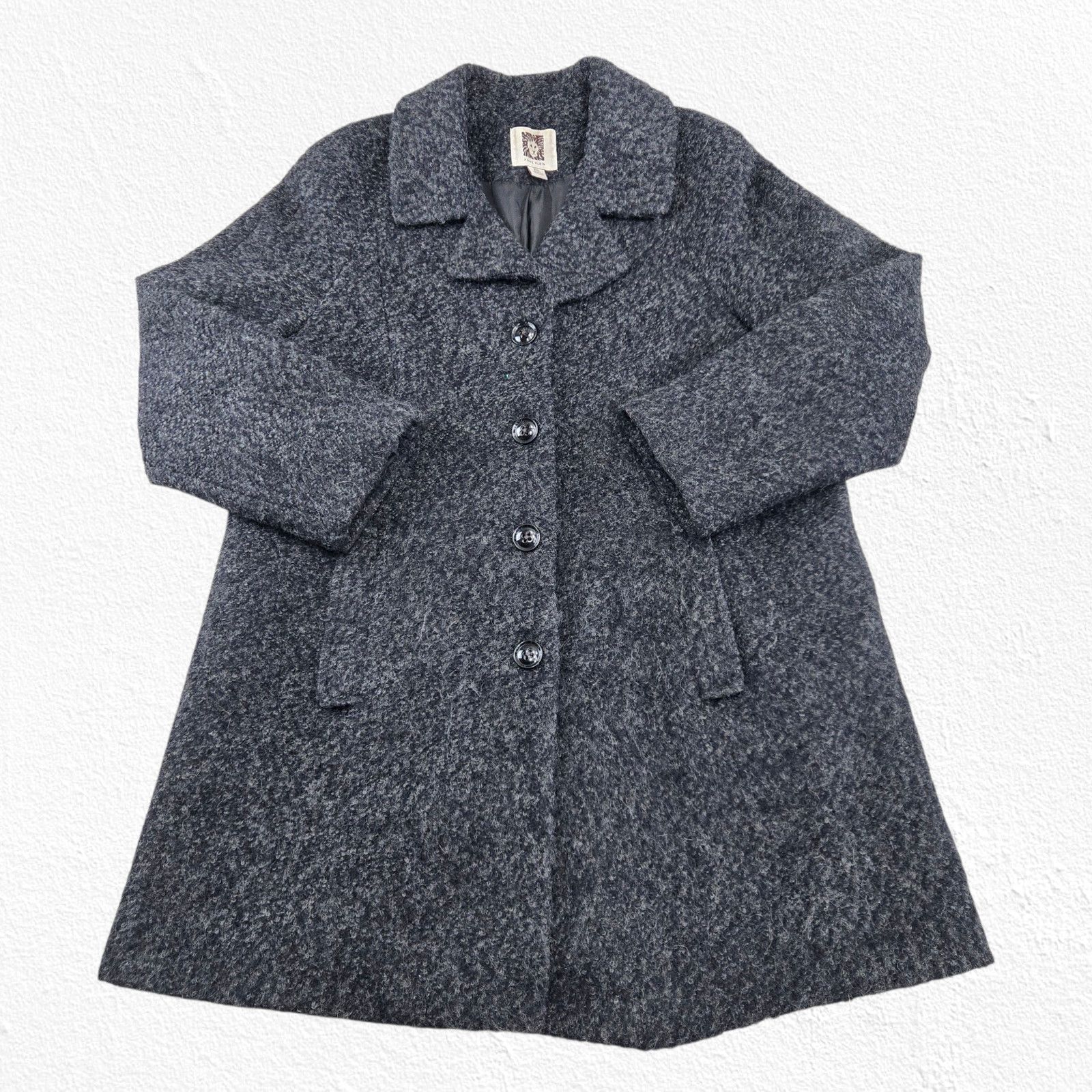 Anne Klein Y2K Anne Klein Charcoal Gray Wool Blend Peacoat Size XXL Size XXL / US 16-18 / IT 52-54 - 2 Thumbnail