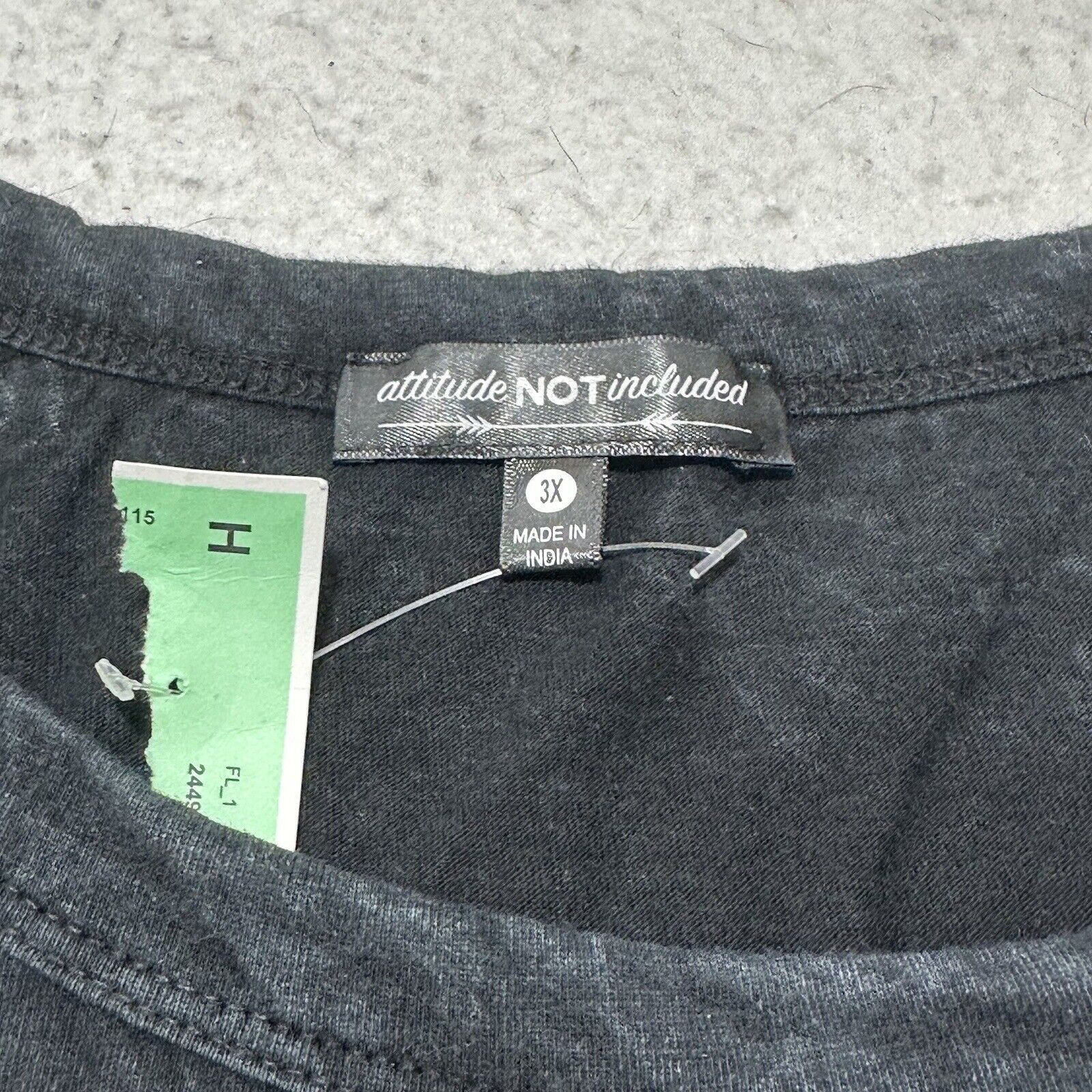 Other Attitude Not Include 3X Black Smiley Face Graphic T-Shirt Size 3XL / US 20-22 - 9 Thumbnail