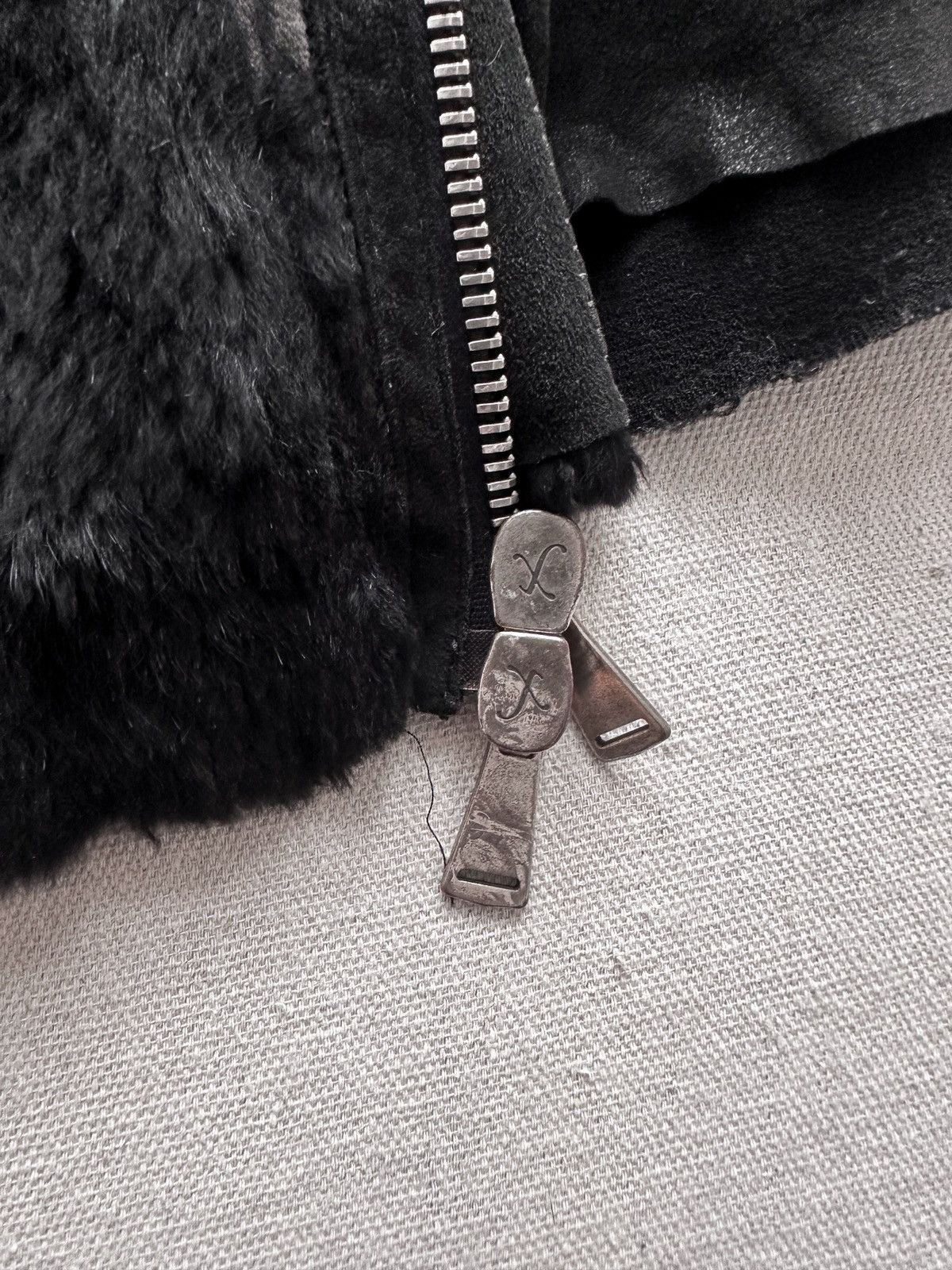 10sei0otto 10sei0otto Rabbit Fur Lamb Leather Gimp Scar Stitch Rider Size US S / EU 44-46 / 1 - 8 Thumbnail