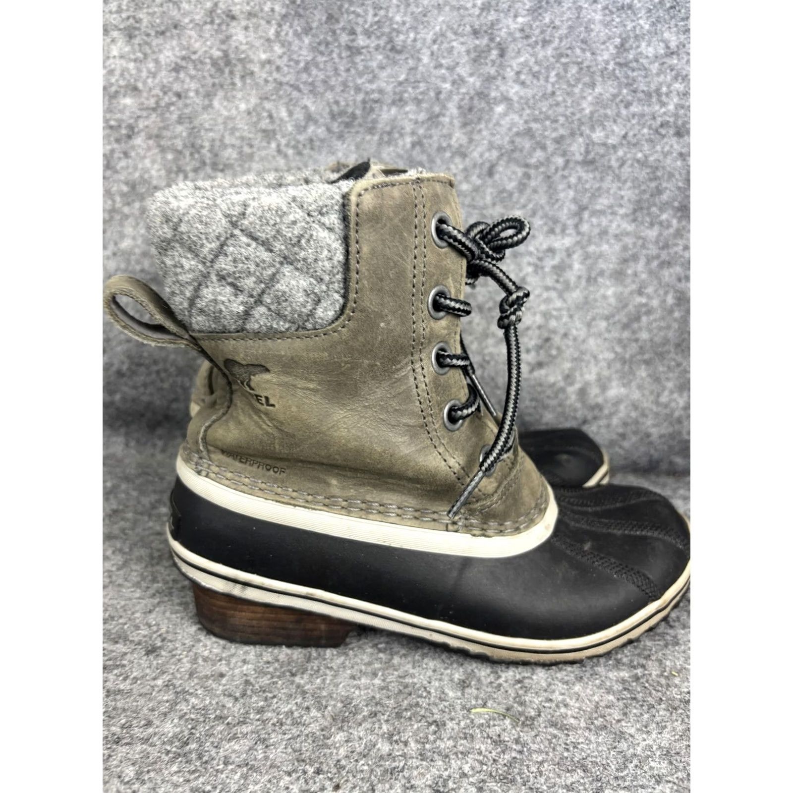 SOREL Sorel Slimpack II Lace Boots Womens 6.5 Brown Gray Waterproof Winter Snow Size US 7 / IT 37 - 3 Thumbnail