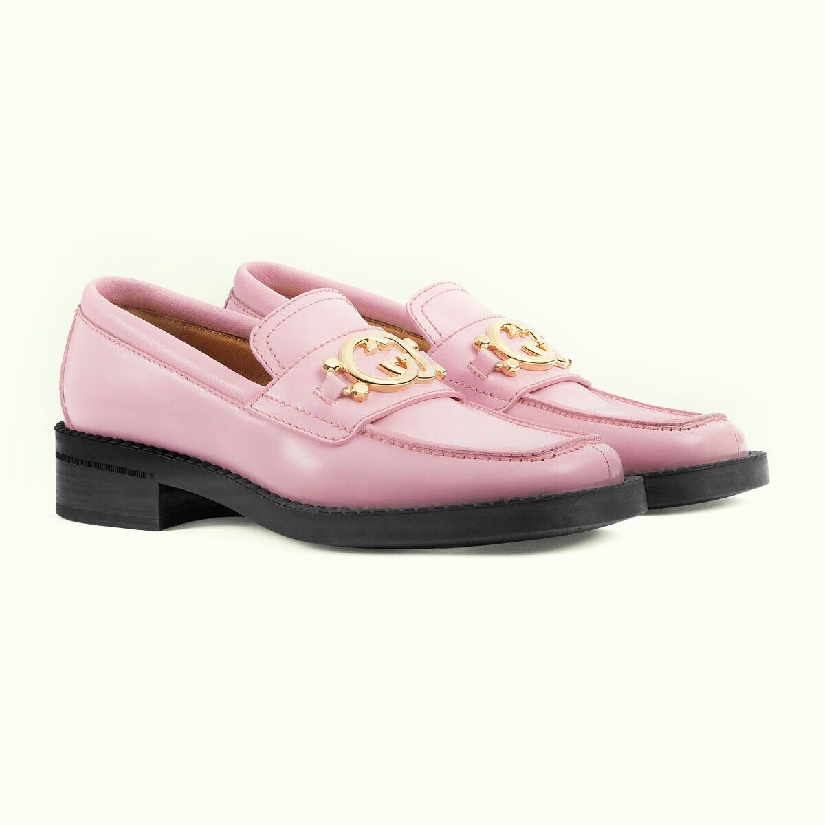 Gucci o1s1wg110225 Interlocking G Loafers in Pink Size US 4.5 / IT 34.5 - 2 Thumbnail