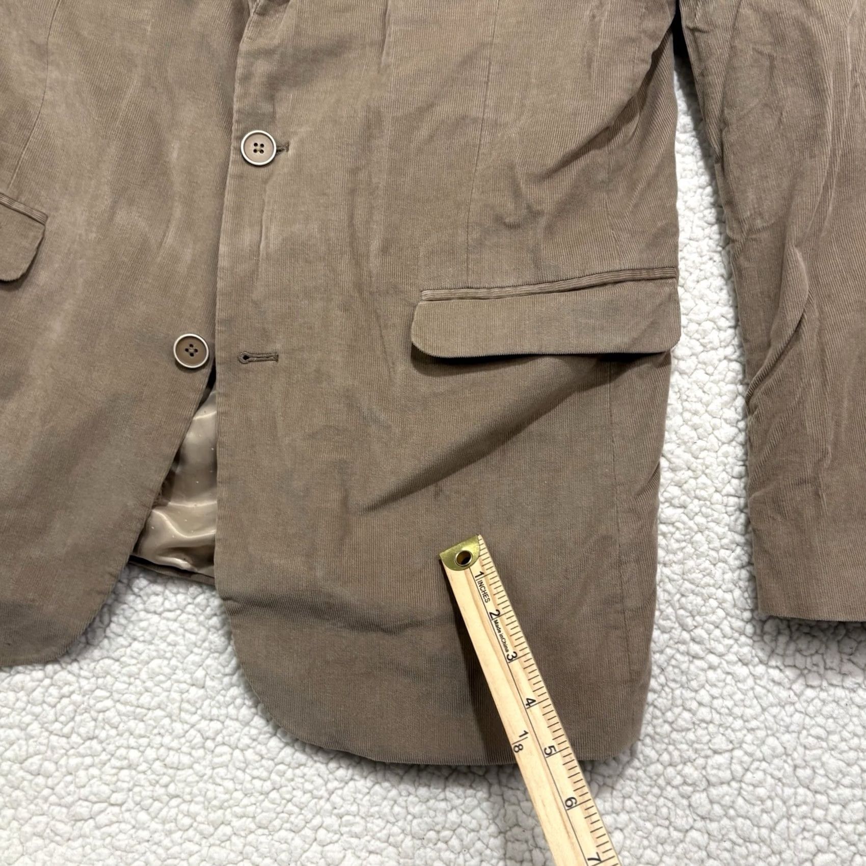 Tommy Hilfiger Tommy Hilfiger Sport Coat Jacket Corduroy Brown 42 L42 Suede Elbow Patches Four-Button Double-Vented Men Regular Cardigan? Size US XS / EU 42 / 0 - 3 Thumbnail