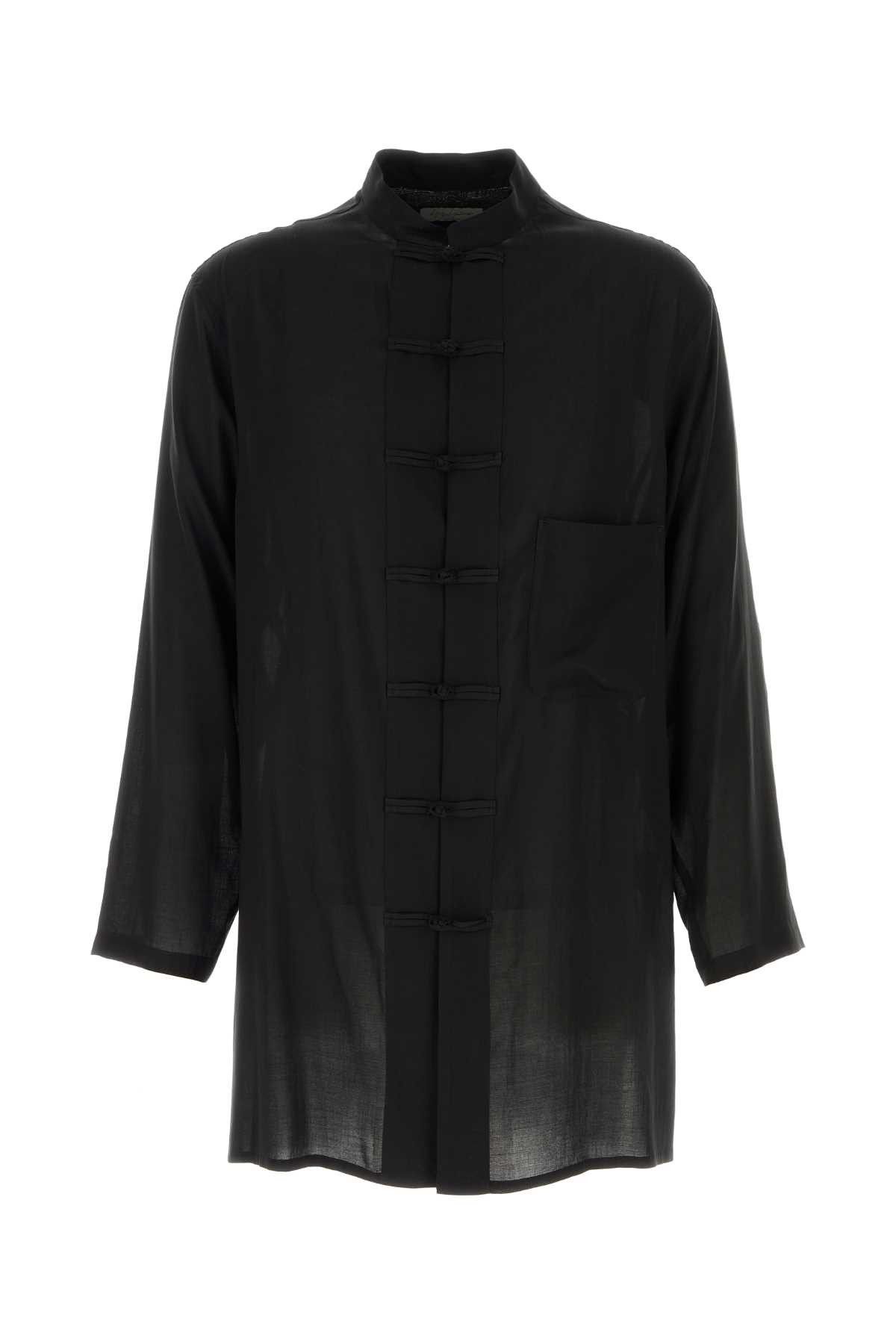 Yohji Yamamoto Black Cellulose Shirt Size US L / EU 52-54 / 3 - 1 Thumbnail