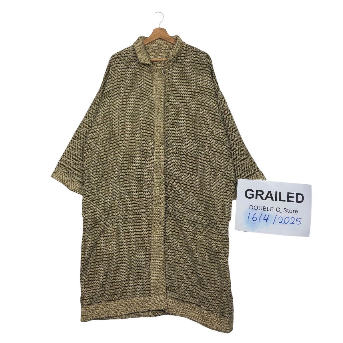 Japanese Brand × Vintage 📌Vintage Long Jacket Herringbone Unbranded Issey Miyake Size US M / EU 48-50 / 2 - 1 Thumbnail