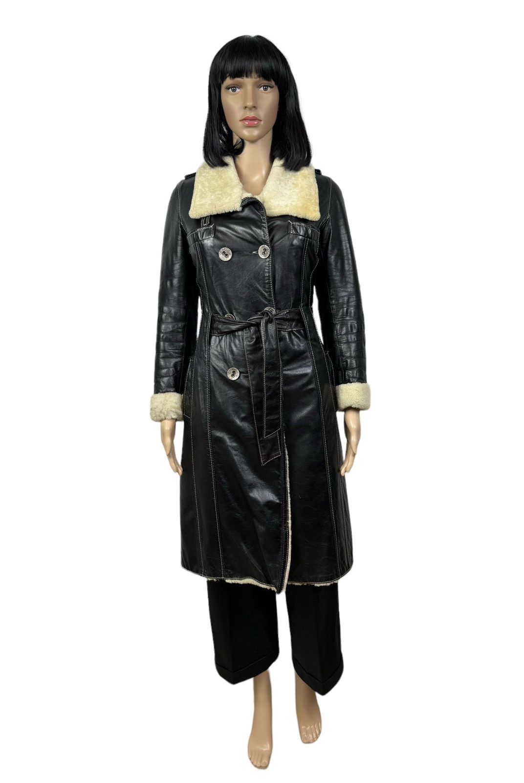 Other Jaris Genuine Leather Sheepskin Coat Belted size XS Size XS / US 0-2 / IT 36-38 - 1 Thumbnail