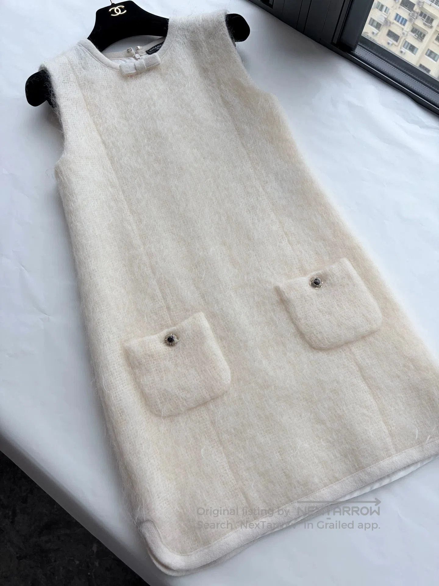 Chanel Chanel Sleeveless Mohair Bow Dress. Size M / US 6-8 / IT 42-44 - 1 Thumbnail