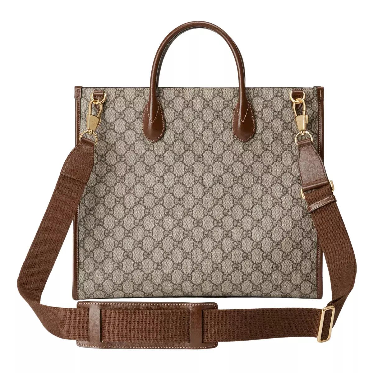 Gucci GUCCI Interlocking G Beige/Ebony GG Canvas Tote N&A Size ONE SIZE - 3 Thumbnail