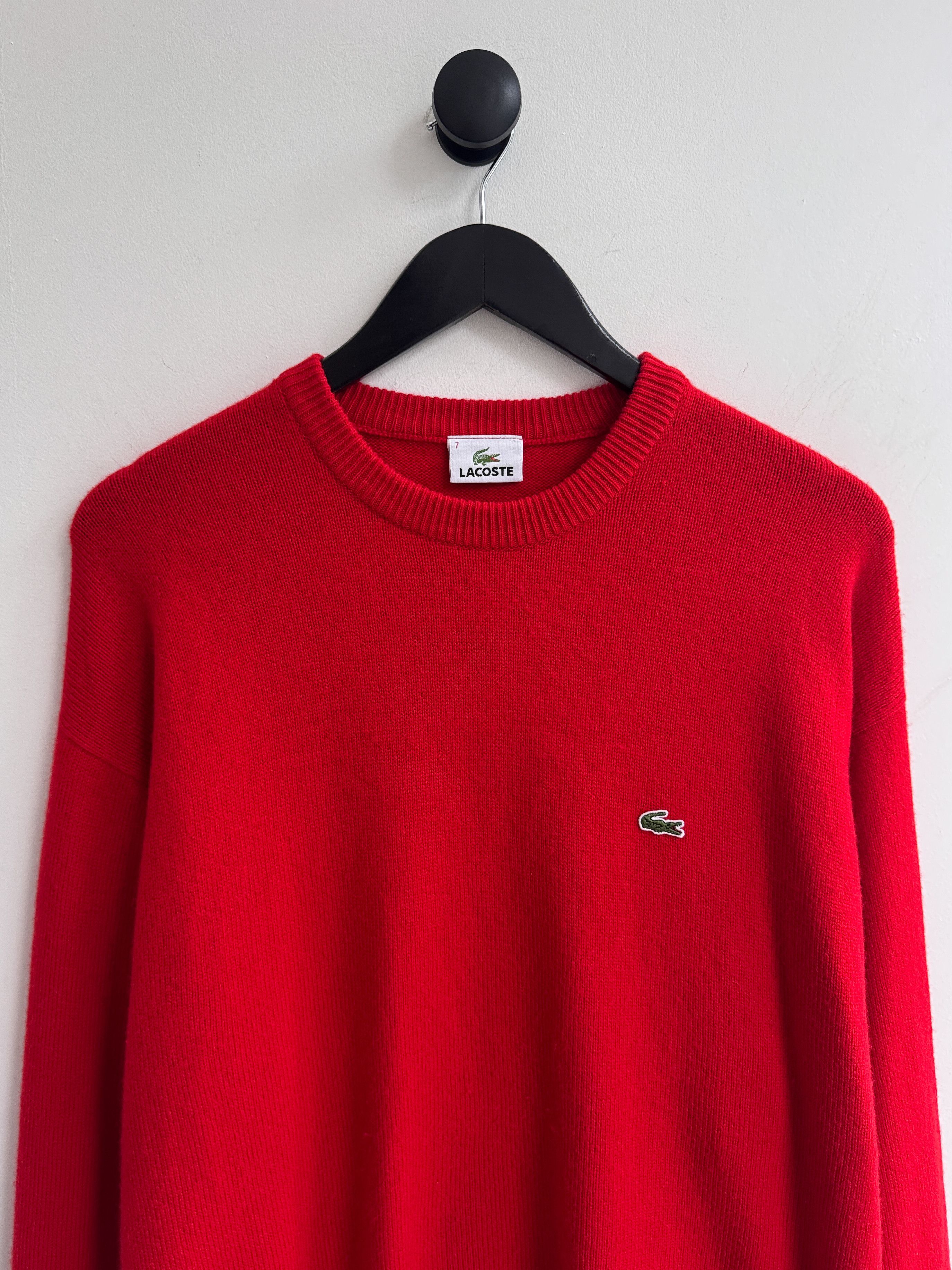 Lacoste Vintage Lacoste Crew Neck Sweater Jumper Size US XL / EU 56 / 4 - 2 Thumbnail