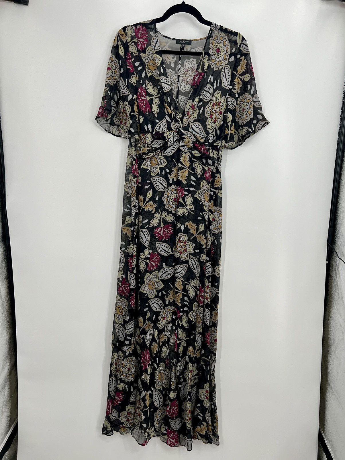 Rag & Bone Rag & Bone Tamar Twist Front Floral Chiffon Asymmetrical Size M / US 6-8 / IT 42-44 - 8 Thumbnail