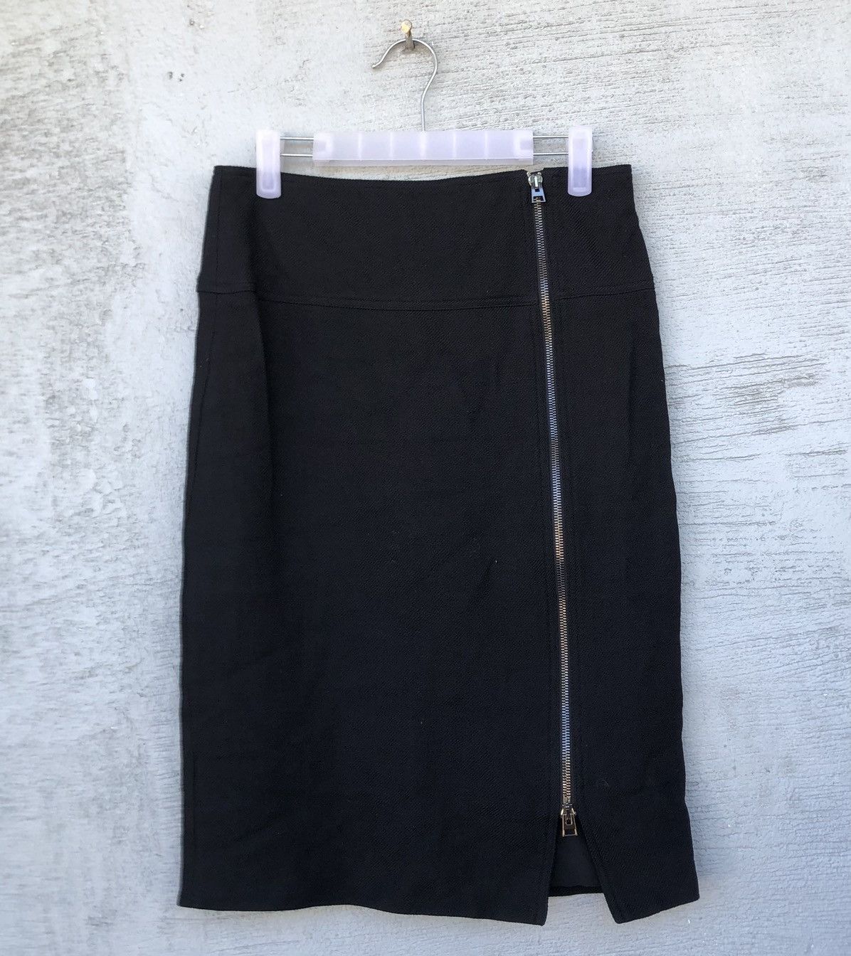 Tom Ford TOM FORD Black wool midi skirt Size 27" / US 4 / IT 40 - 1 Thumbnail