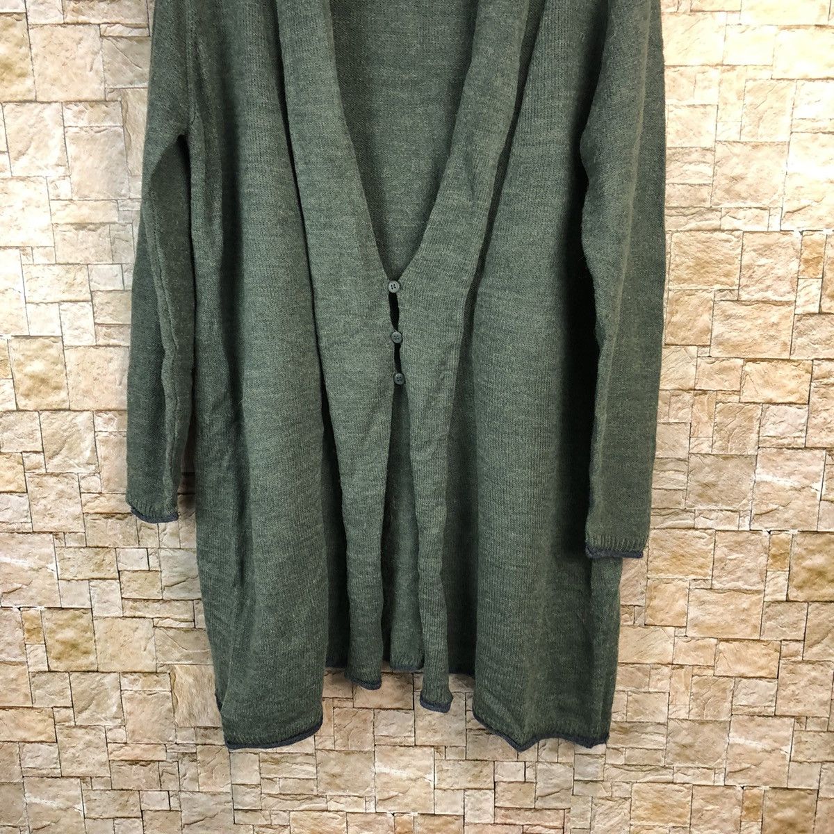 Japanese Brand Northen Truck Green Cardigan Knitwear #A813 Size M / US 6-8 / IT 42-44 - 3 Thumbnail