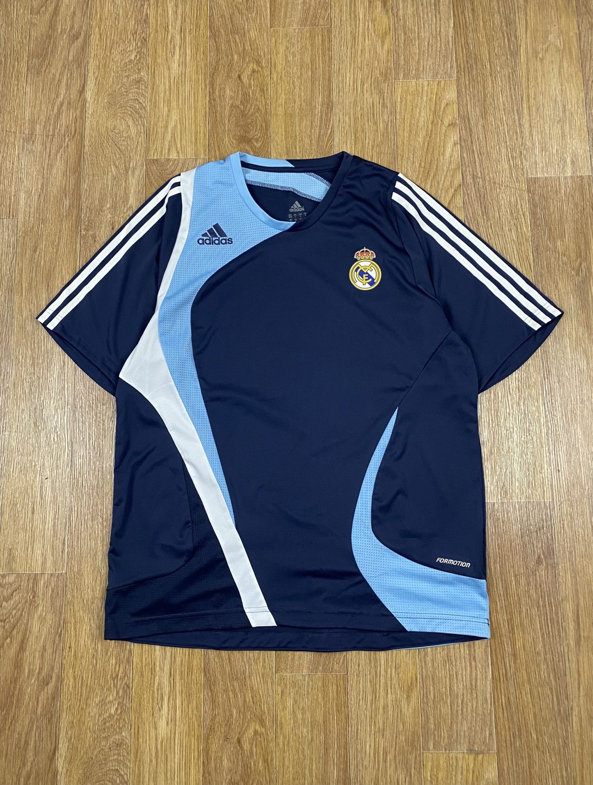 Adidas Adidas Real Madrid 2007-08 Formotion Training Soccer Jersey Size US L / EU 52-54 / 3 - 1 Thumbnail