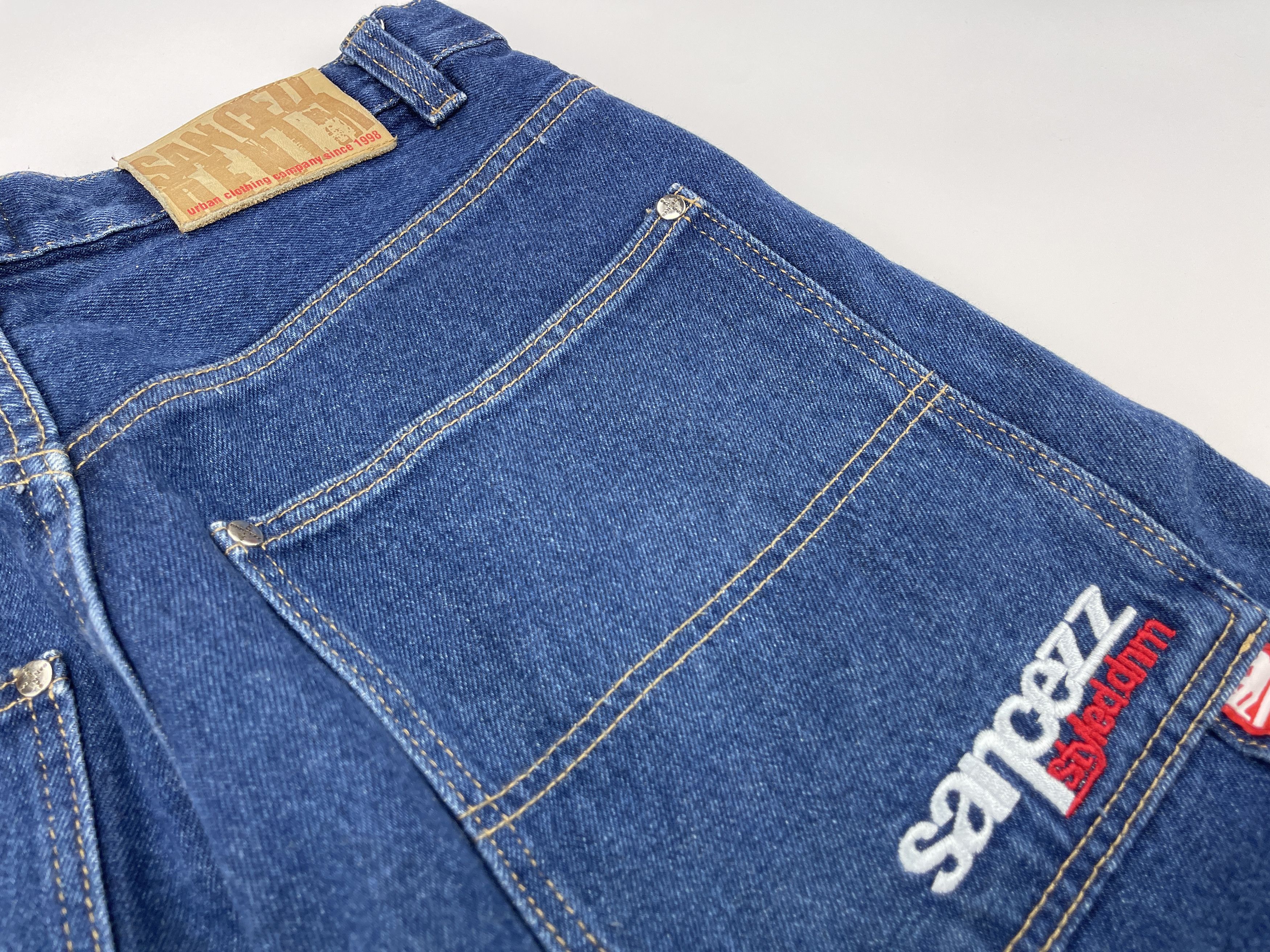 Vintage Sancezz jeans shorts, vintage skater shorts, 90s hip hop 30 Size US 30 / EU 46 - 8 Thumbnail