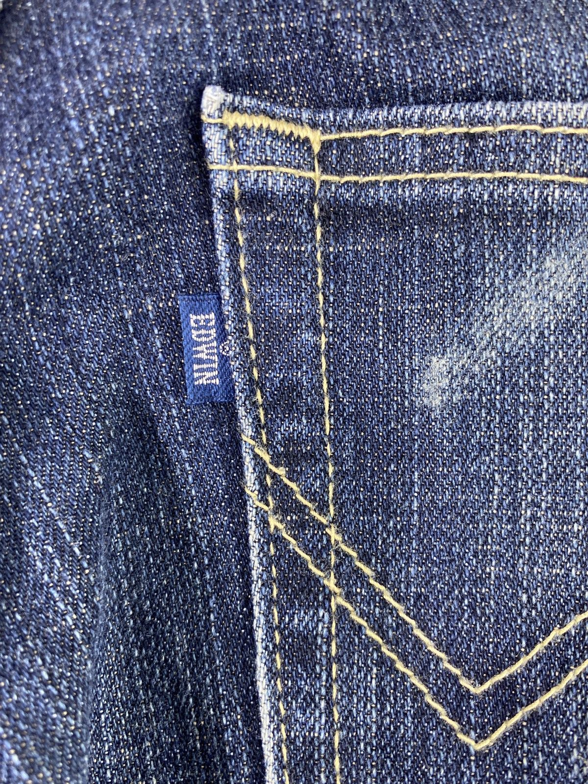 Edwin × Jean × Vintage Vintage Edwin Distressed Wash Flare Jeans - J1076 Size 26" / US 2 / IT 38 - 16 Thumbnail