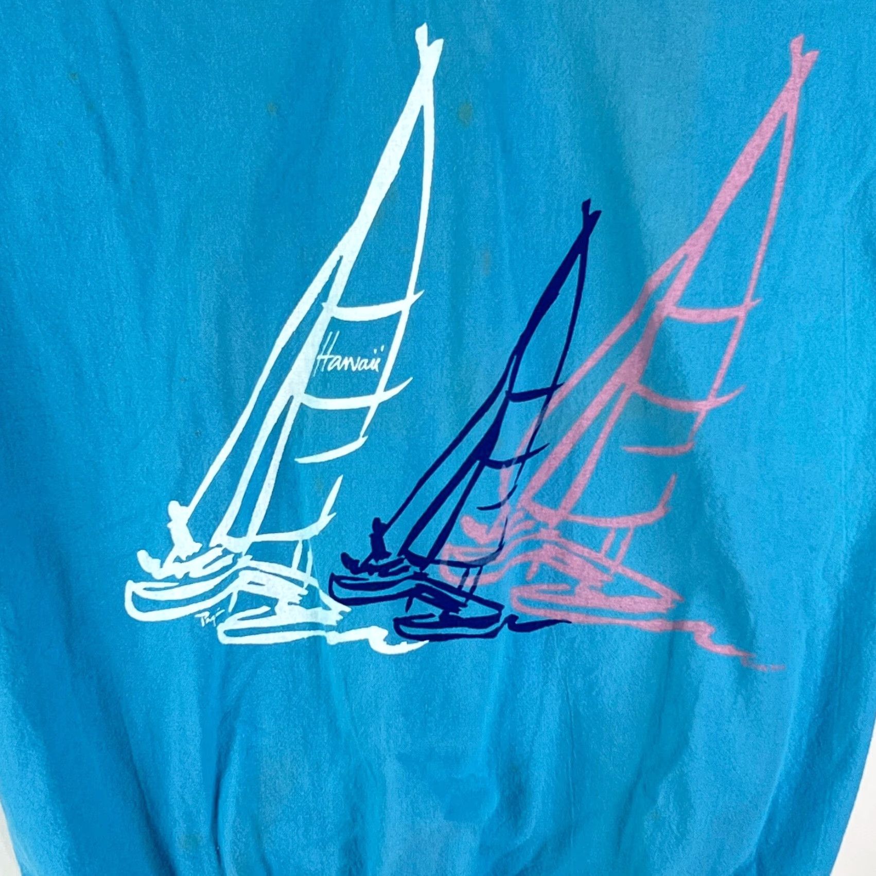 Vintage Crazy Shirts Hawaii Mens Long Sleeves Graphic Blue Pullover Sweatshirt Size M Size US M / EU 48-50 / 2 - 2 Thumbnail