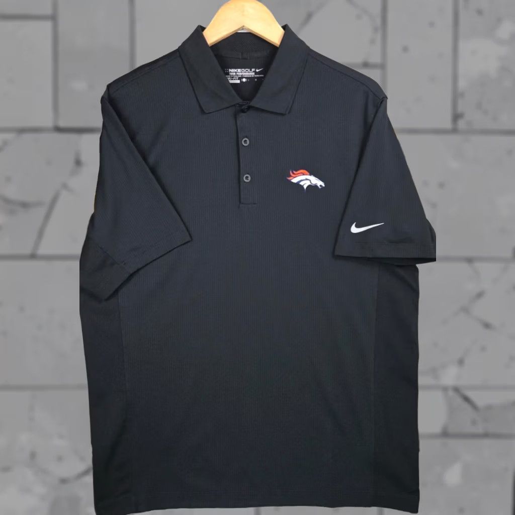 Nike NIKE GOLF DENVER BRONCOS Polo Shirt Tour Performance Mens Size Large Black Size US L / EU 52-54 / 3 - 1 Thumbnail