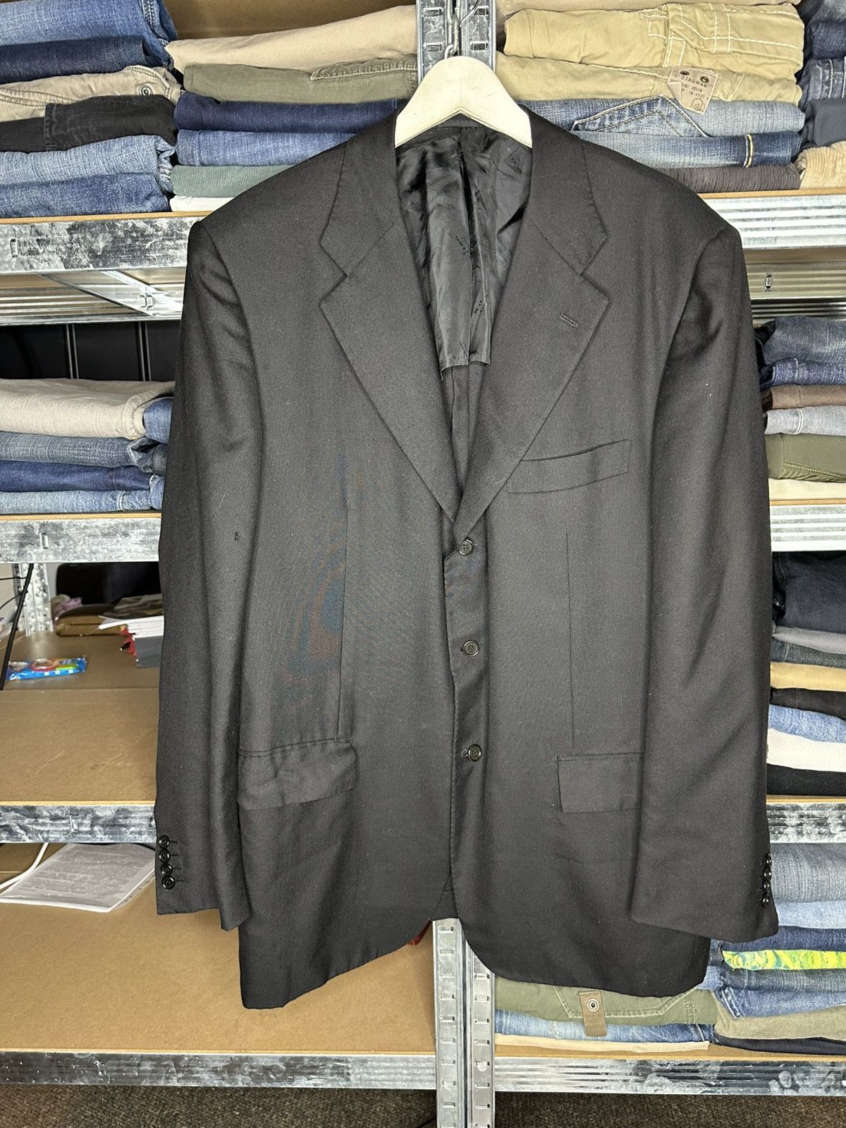 Kiton Kiton Napoli 100% Cashmere Blazer Sport Coat Black Size 58 Size 48L - 1 Thumbnail