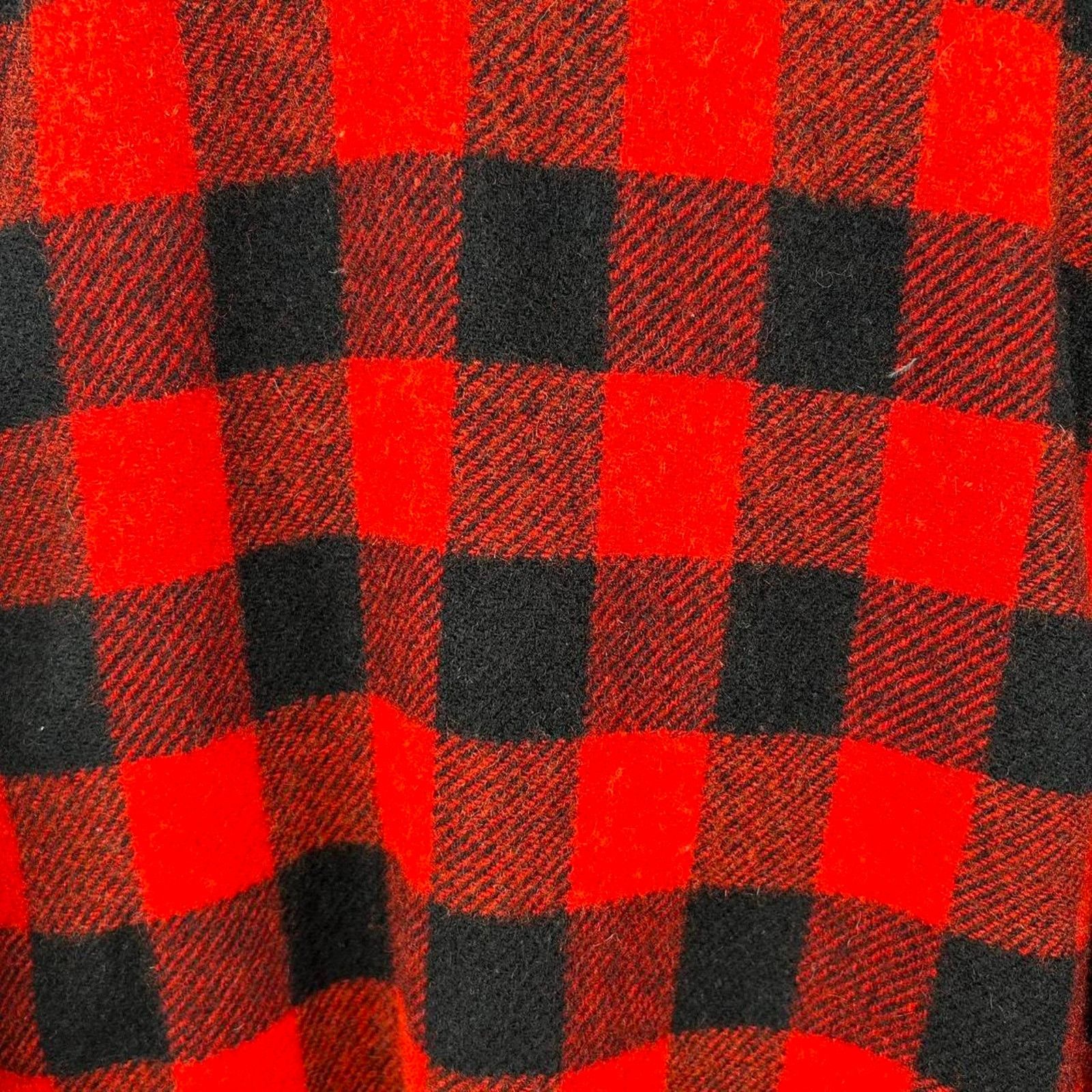 Other Vintage 90's Plaid Red & Black 100% Wool Button-Up Large Size US L / EU 52-54 / 3 - 8 Thumbnail