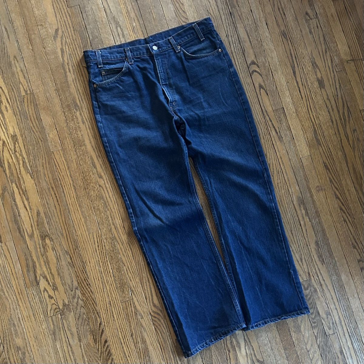Levi's Vintage Clothing 1970s ORANGE TAB MADE IN USA 517 BOOTCUT JEANS Size US 38 / EU 54 - 1 Thumbnail