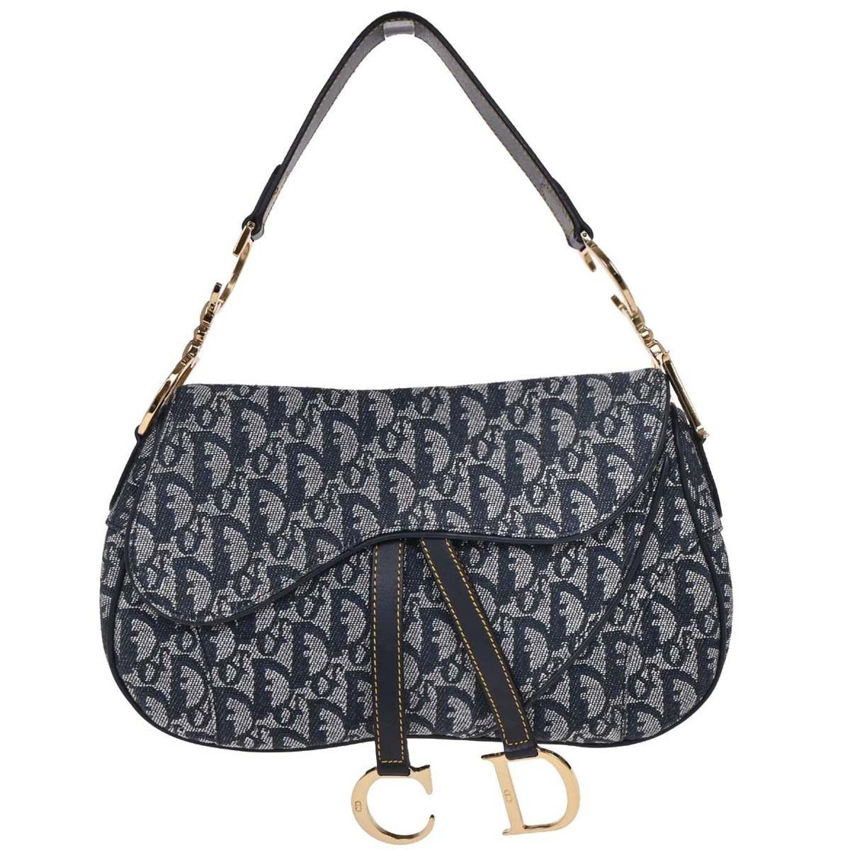Dior Christian Dior Vintage Double Saddle Bag Diorissimo Canvas Size ONE SIZE - 1 Thumbnail
