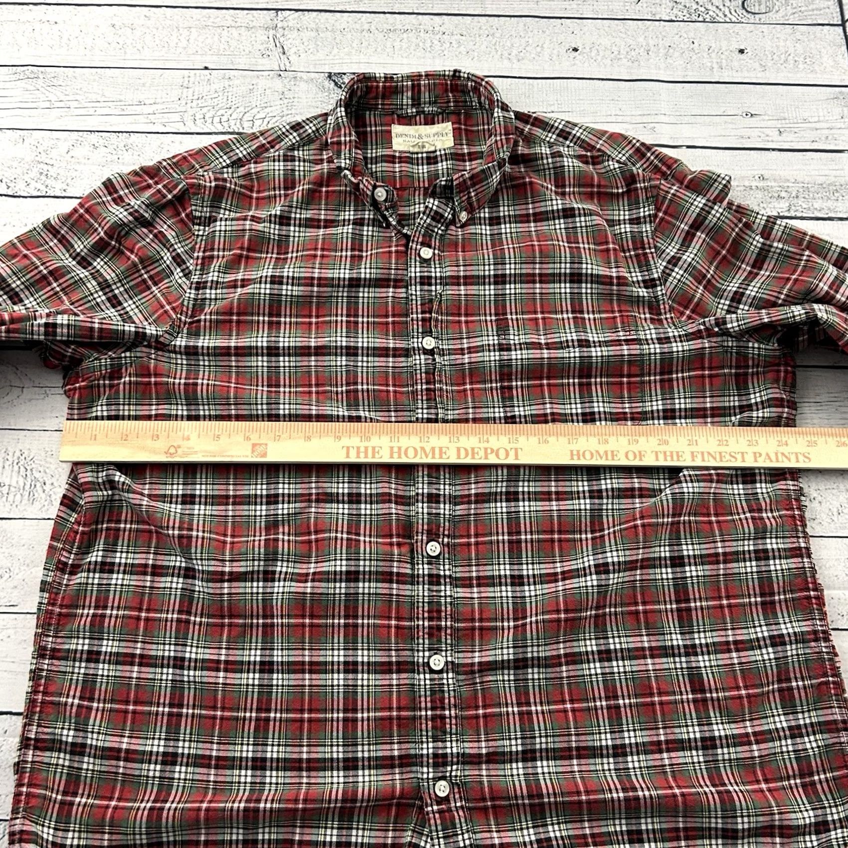 Ralph Lauren Ralph Lauren Denim & Supply Long Sleeve Plaid Button Front Shirt Mens XXL Red Size US XXL / EU 58 / 5 - 4 Thumbnail