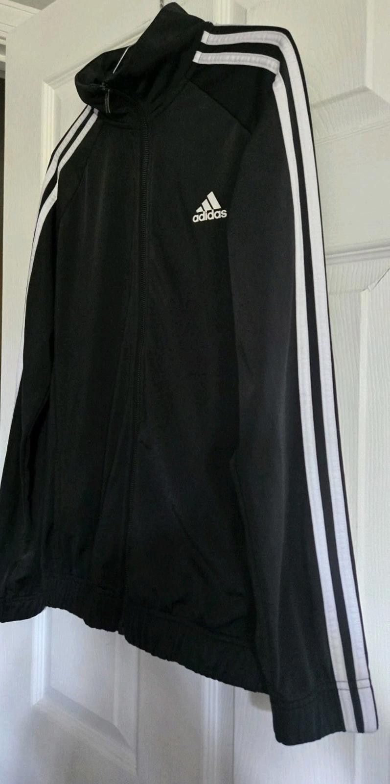 Adidas Adidas Black White Classic 3 Stripe Track Jacket Womens Medi Size M / US 6-8 / IT 42-44 - 3 Thumbnail