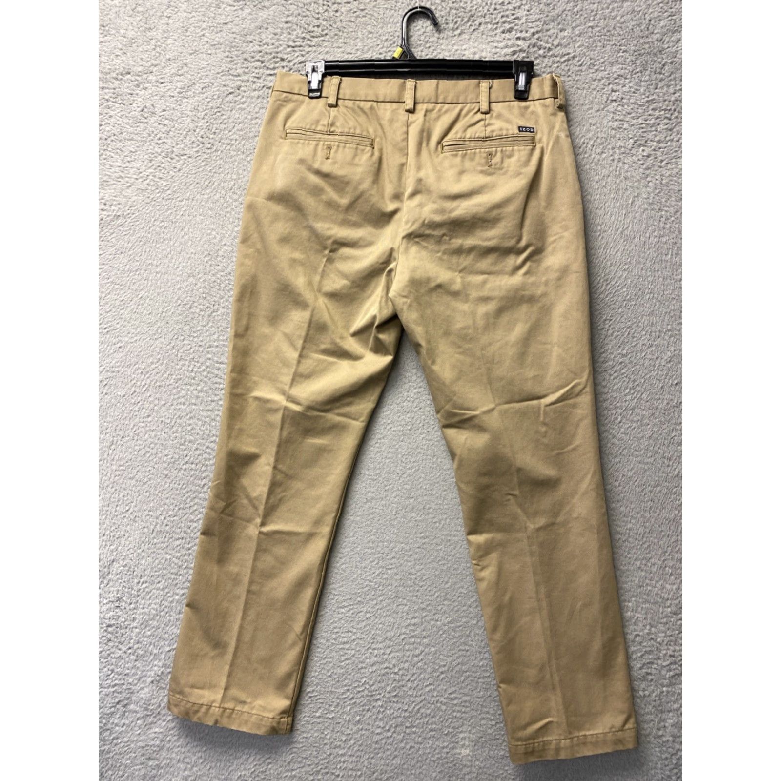 Izod IZOD Chino Pants Men 34x30 Khaki Straight Flat Front Casual Solid /0408 Size US 34 / EU 50 - 6 Thumbnail