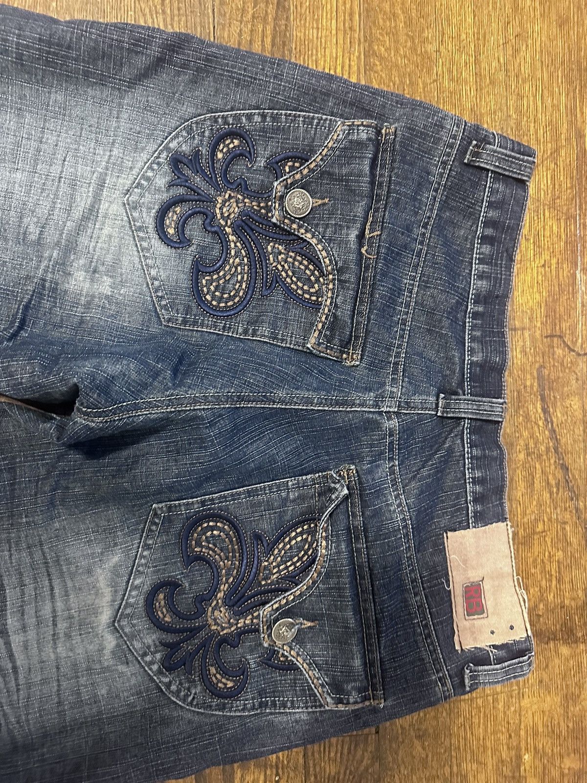 Vintage Raw blue jeans Size US 34 / EU 50 - 3 Thumbnail