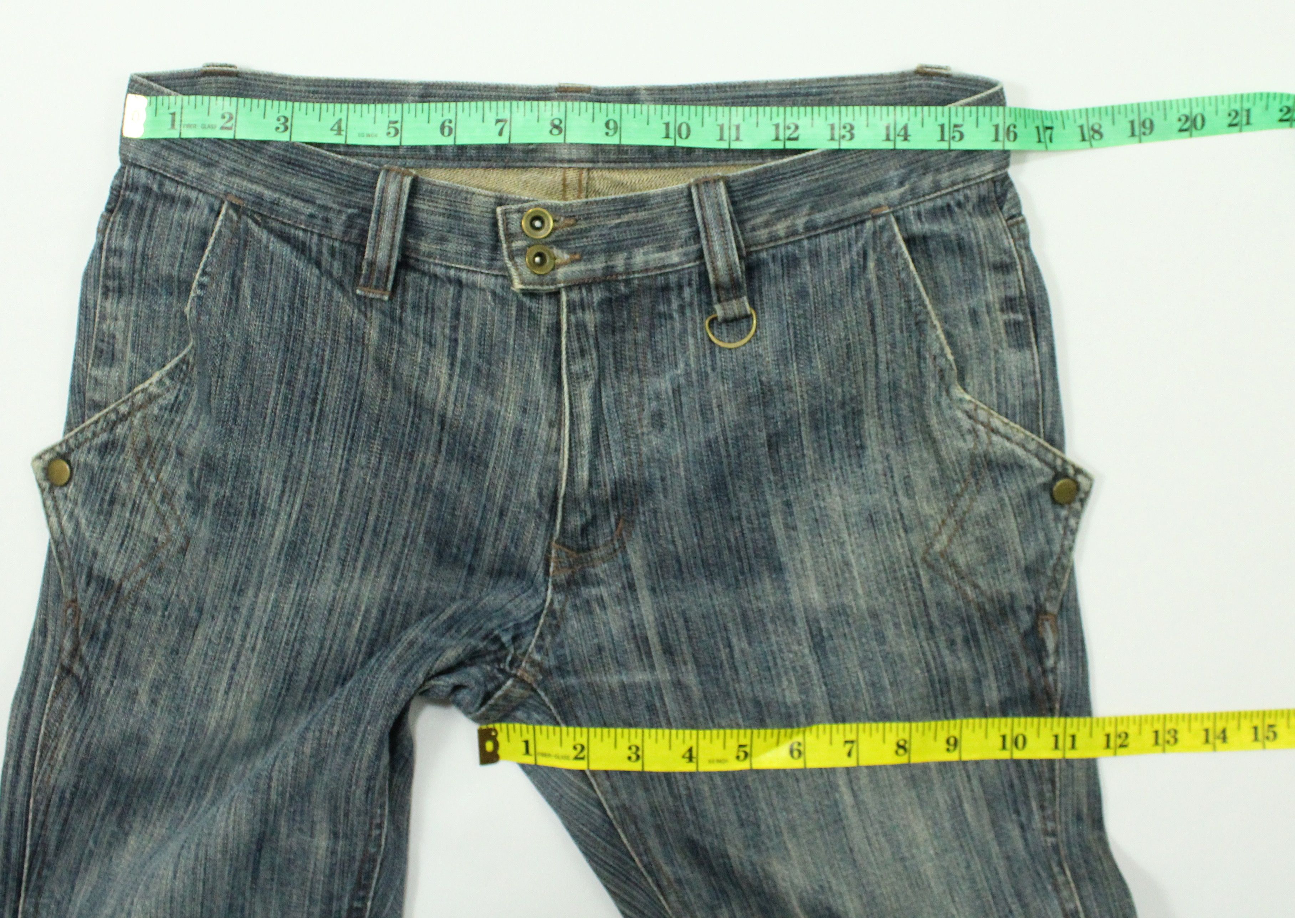Japanese Brand Open Leg Button NICOLE CLUB FOR MEN Denim Pocket Button Size US 32 / EU 48 - 20 Thumbnail