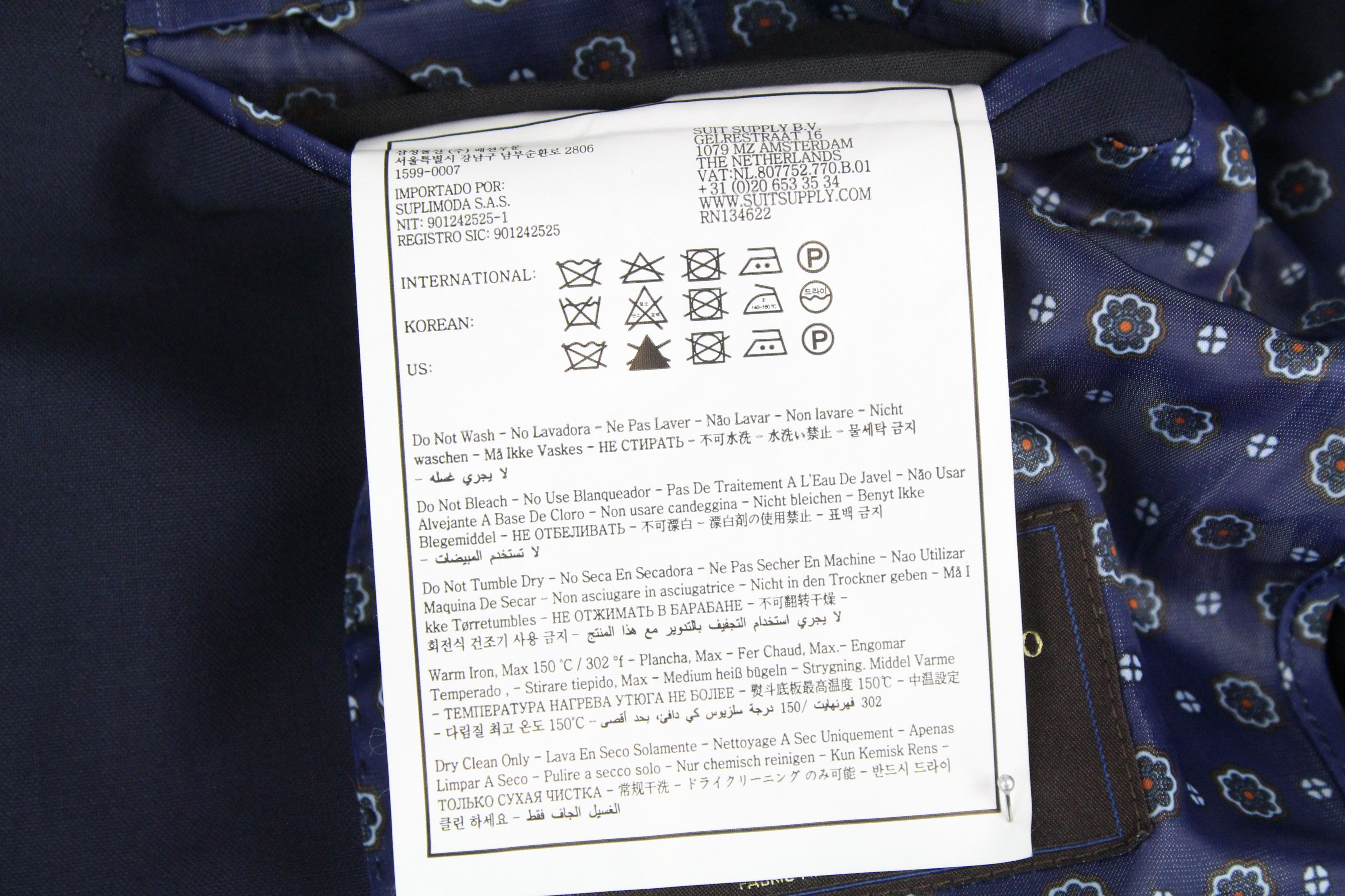 Suitsupply LA SPALLA UK34R Blue Wool 2 Piece Suit 67480 Size 34R - 9 Thumbnail