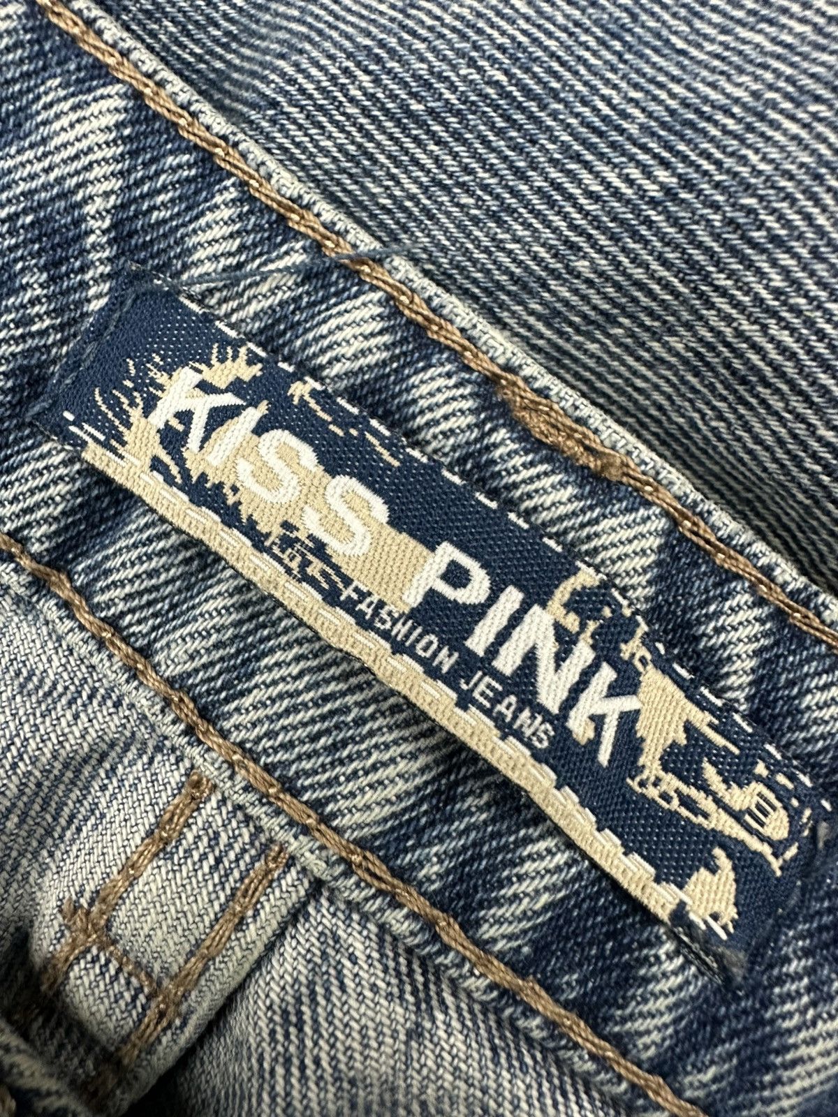 Japanese Brand Jeans Shorts Vintage Kiss Pink Ripped Size US 34 / EU 50 - 3 Thumbnail