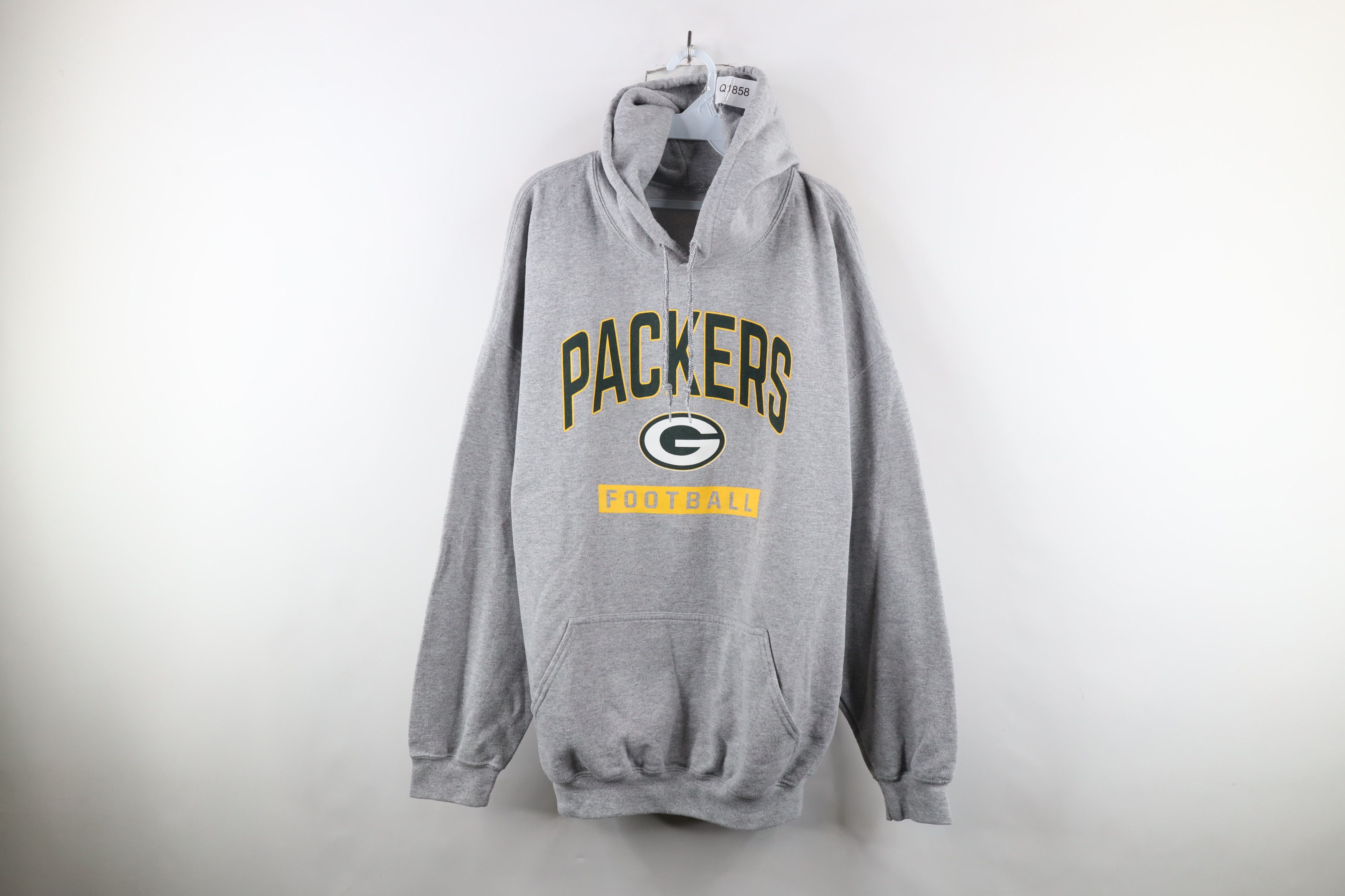 Vintage Vintage 90s Bay Packers Football Hoodie Sweatshirt Gray Size US XXL / EU 58 / 5 - 1 Thumbnail