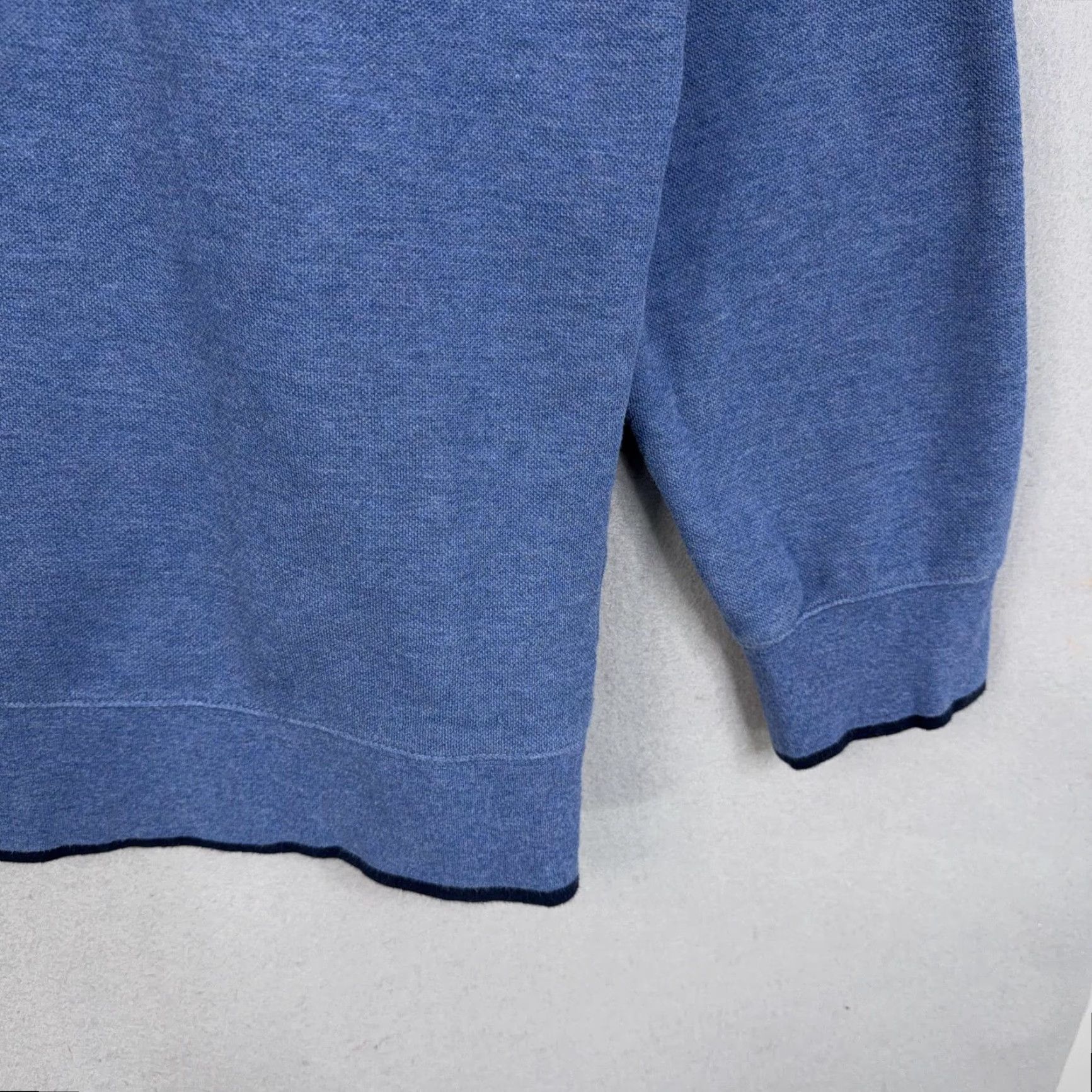 Brooks Brothers Brooks Brothers Sweatshirt Mens 2XL Blue 1/4 Zip Mock Neck Fleece Pullover Logo Size US XXL / EU 58 / 5 - 3 Thumbnail