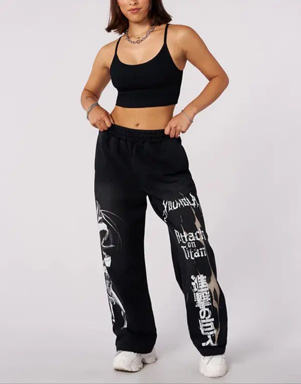 VIBE Anime Jogger Cotton Printed Pants Size US 31 - 4 Thumbnail