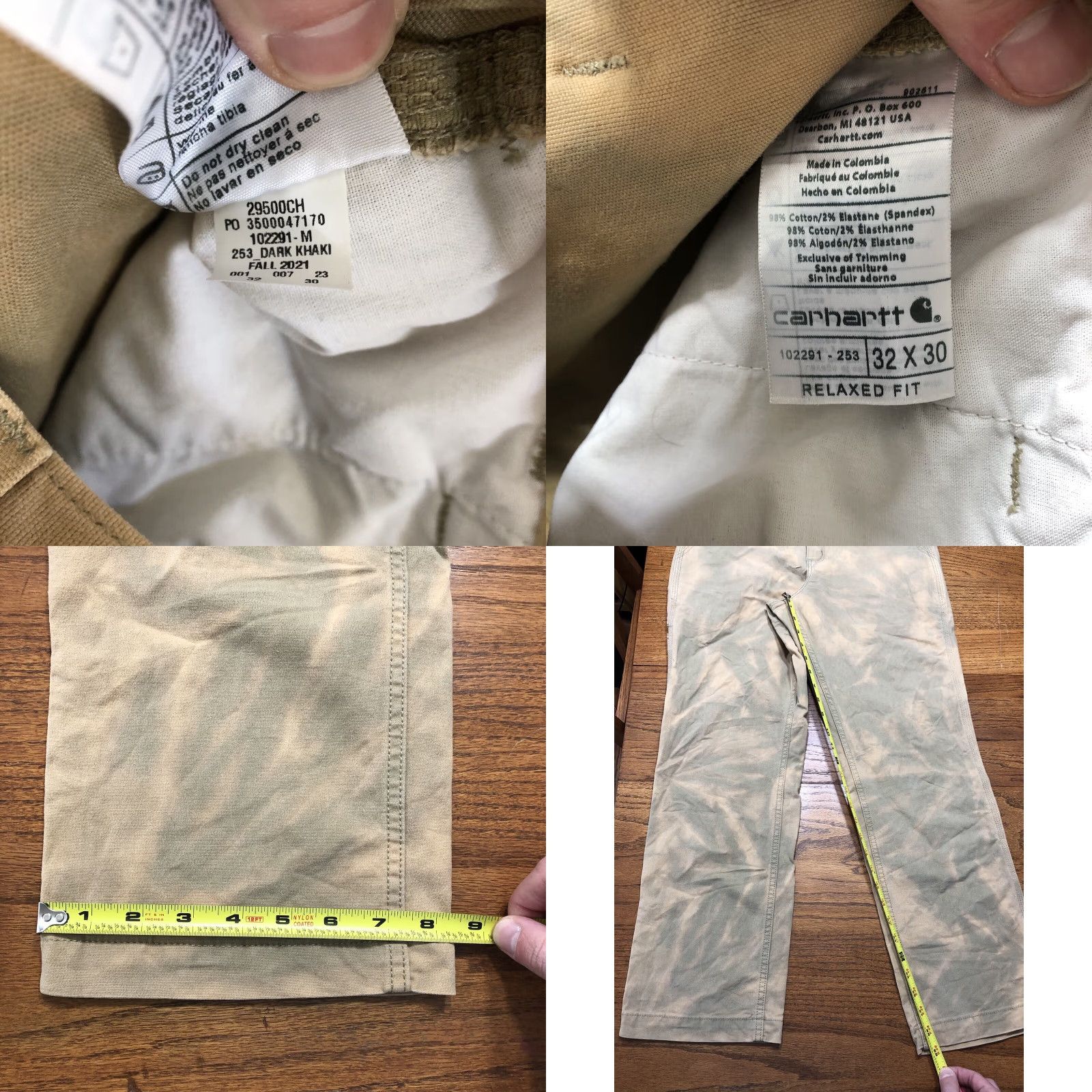 Carhartt VINTAGE Carhartt 102291 Acid Wash Tie Dye Relaxed Pants Canvas Mens 32x30 32x29 5-Pocket Workwear Jeans Belt Loops Brown Carhartt Logo Pockets Size US 32 / EU 48 - 8 Thumbnail